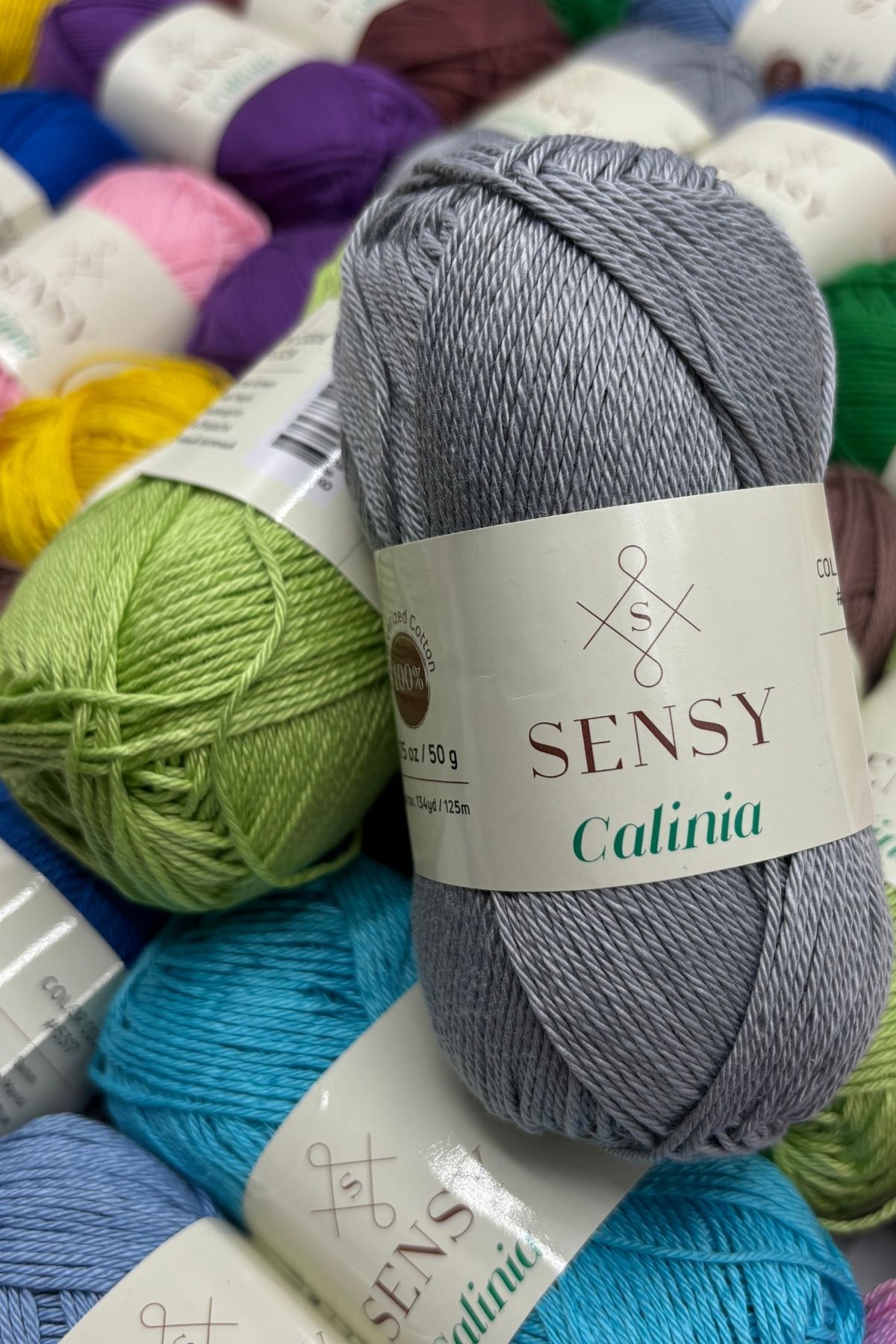 SENSY-Calinia 100% Mercerized Cotton - Σχοινί, Δαντέλα, Κροσέ, Giza Αιγυπτιακό Βαμβάκι Τζιν Μπλε 3
