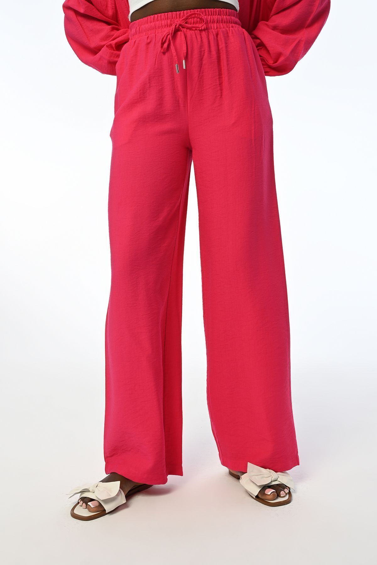 Orfeo Negro Pantaloni Confortabili De Damă - Picior Lat Și Talie Elastică, Culoare Solidă Femeie - L