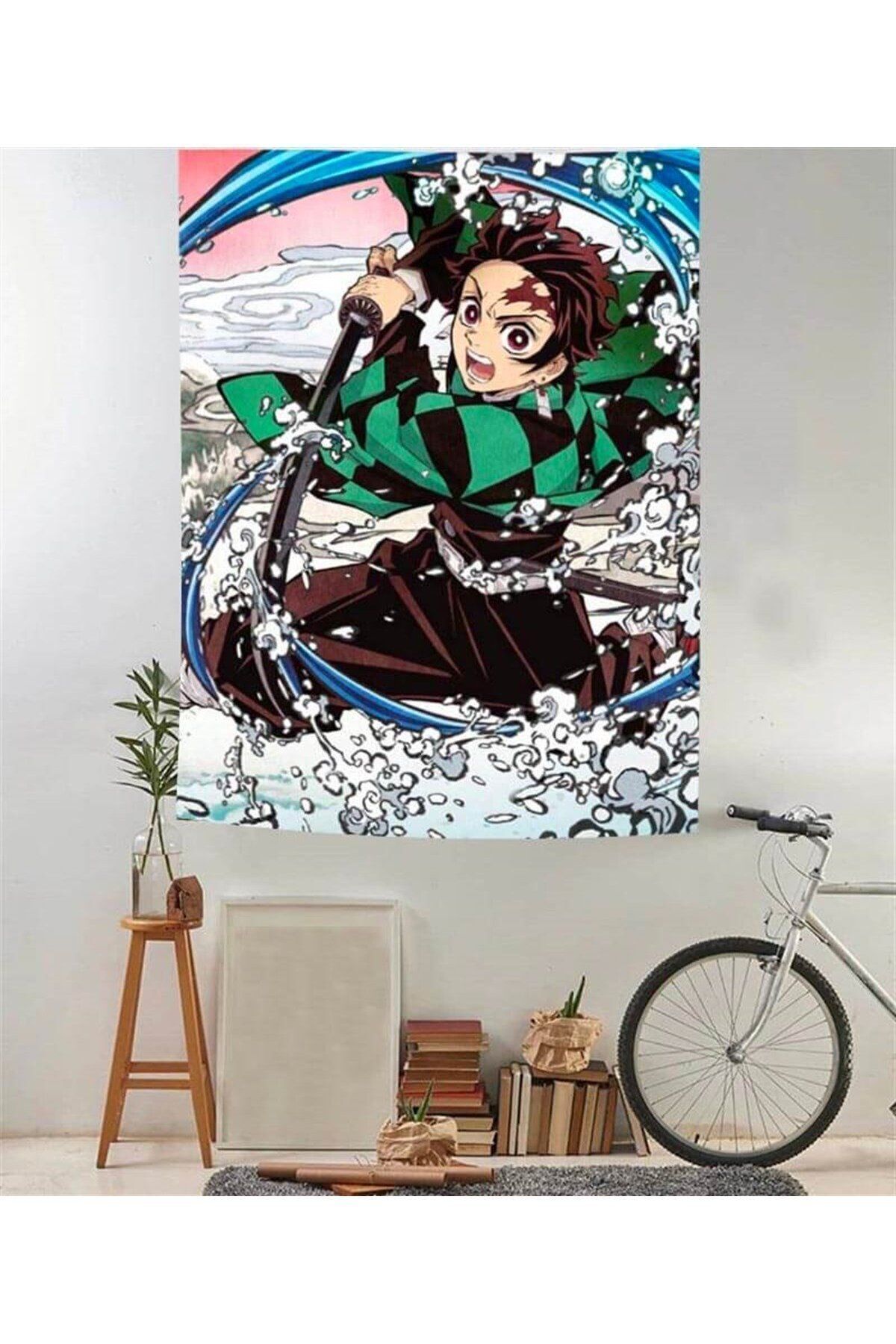 Крот Туз 70 x 100 см аниме Kimetsu No Yaiba Tanjiro настенный гобелен KDH164