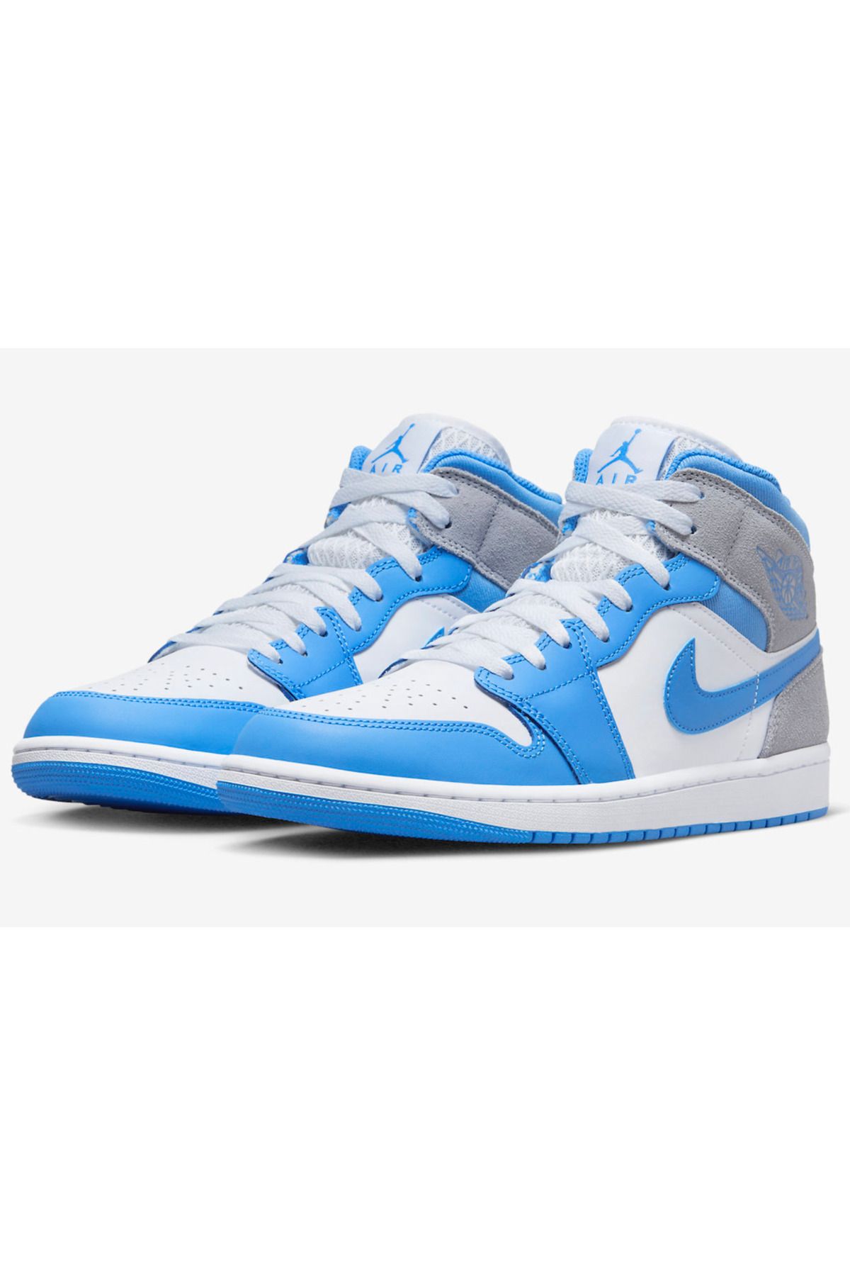 Nike Air Jordan 1 Mid University Blue Grey Erkek Spor Ayakkab Fiyat Yorumlar Trendyol
