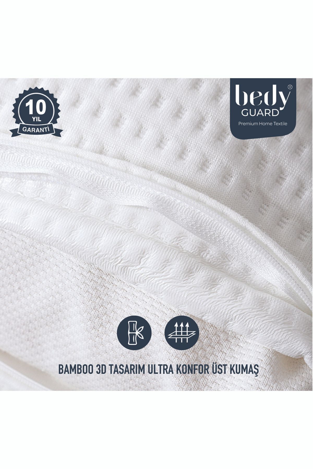 BEDY GUARD-Saltele de protecție pentru perne ultra silențioase din bambus premium din 3 piese - rezistente la transpirație și puf 2