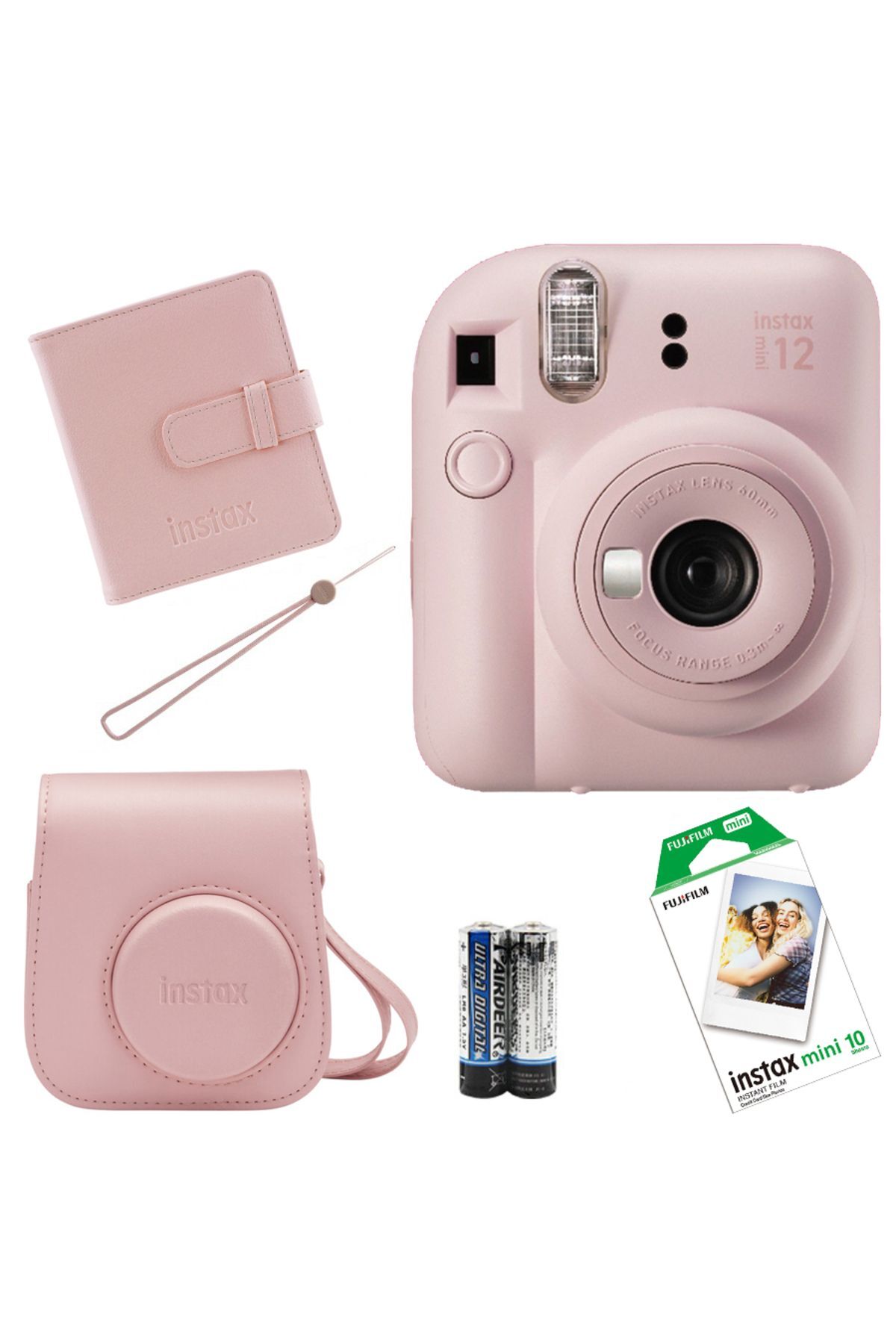 Fujifilm İnstax Mini 12 Fotoğraf Makinesi Çanta Albüm Askı Pil 10'lu Film
