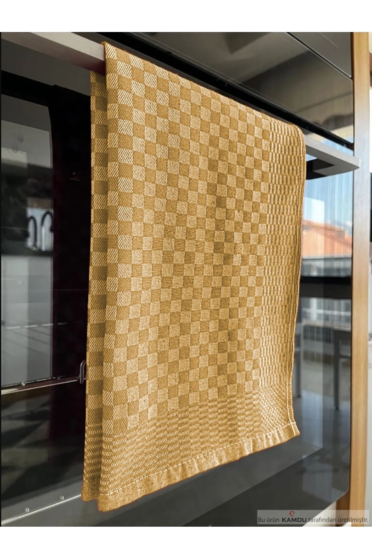 4 Adet SARI Alman Peçetesi, Ekose Desen, Mutfak Havlusu, Kurulama VE Mutfak Havlusu 40x60cm
