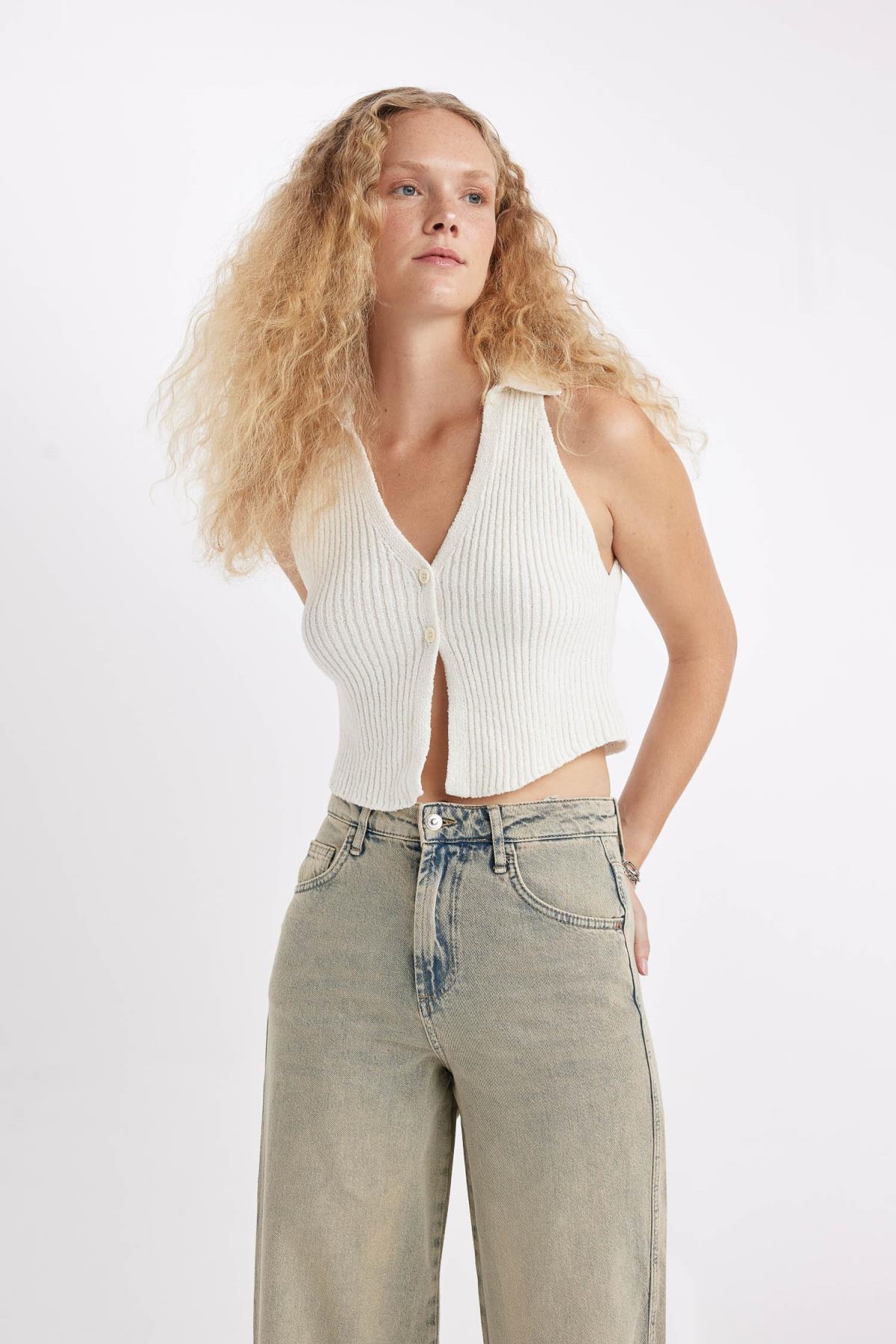 جلیقه زنانه دفاکتو | D3584AX24HS Defacto - Image 3