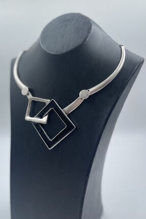 Vesaire Accessories Gümüş Kaplama Geometrik Kolye