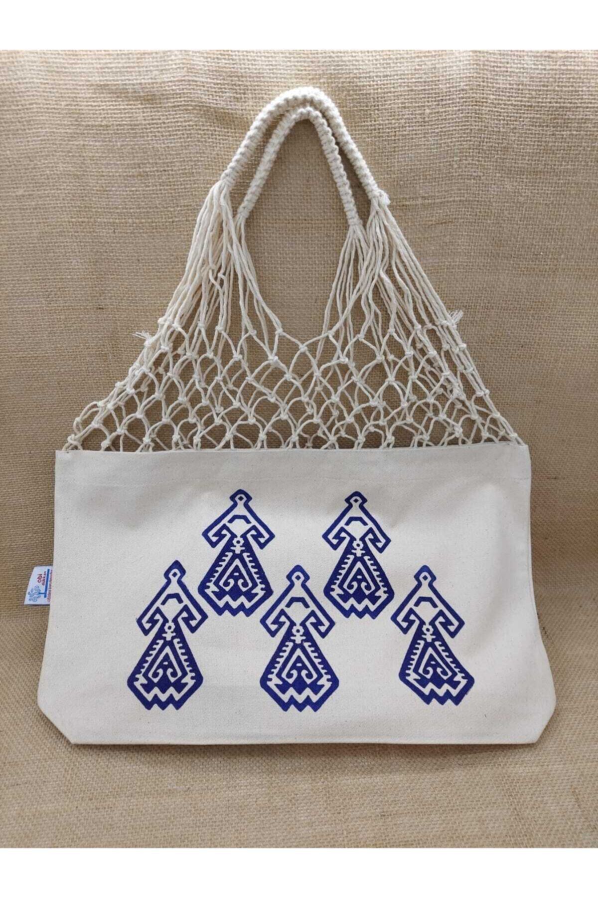 OBİDEV-Bereket Motif Print Mesh Bag 1