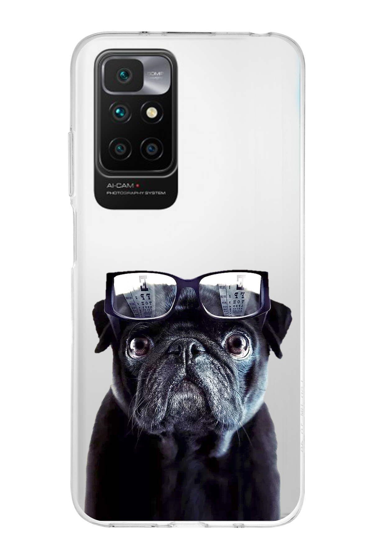 Xiaomi Redmi 10 ile Uyumlu 1mm Slim Fit Köpek 3 050f Baskılı Şeffaf Kılıf