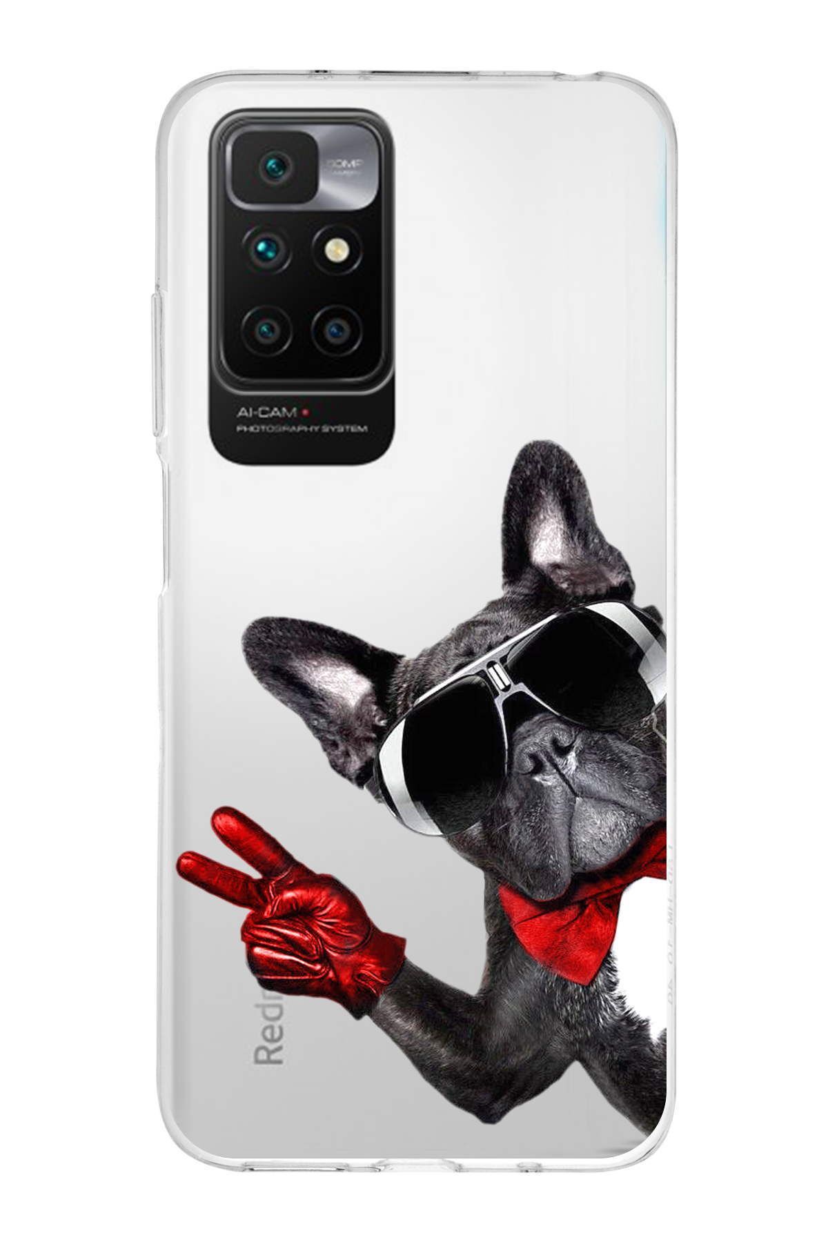 Xiaomi Redmi 10 ile Uyumlu 1mm Slim Fit Köpek 2 050e Baskılı Şeffaf Kılıf