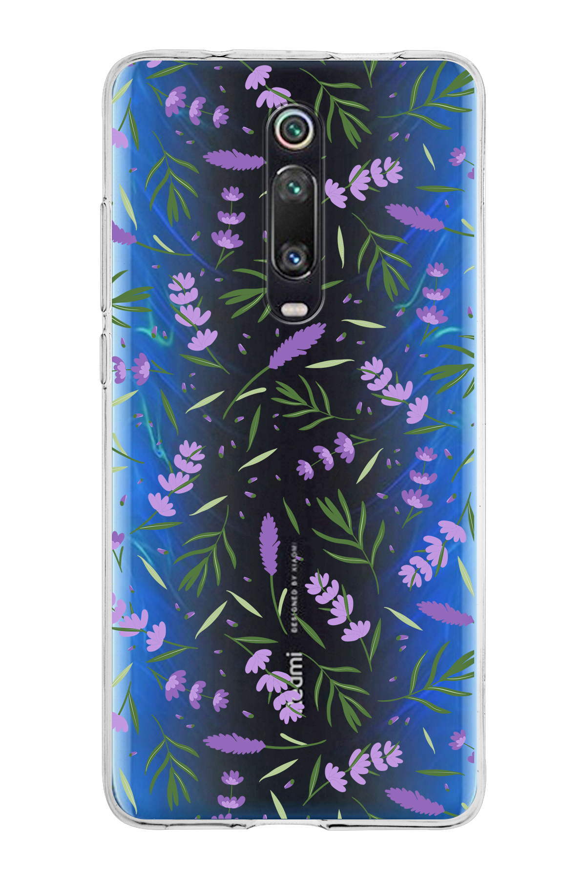 Xiaomi Mi 9T ile Uyumlu 1mm Slim Fit Water Color 3 Baskılı Şeffaf  Kılıf