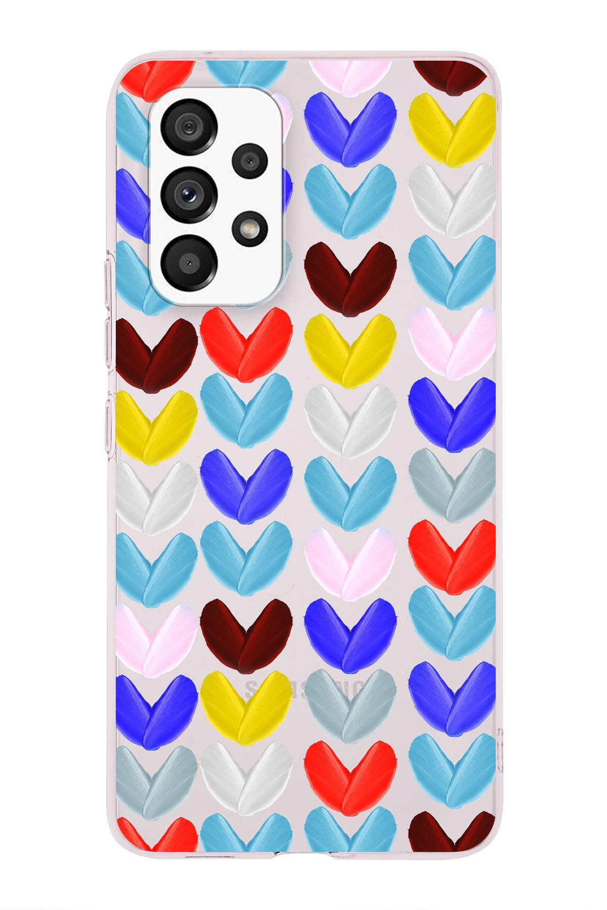 Samsung Galaxy A53 ile Uyumlu 1mm Slim Fit Water Color 1 Baskılı Şeffaf  Kılıf