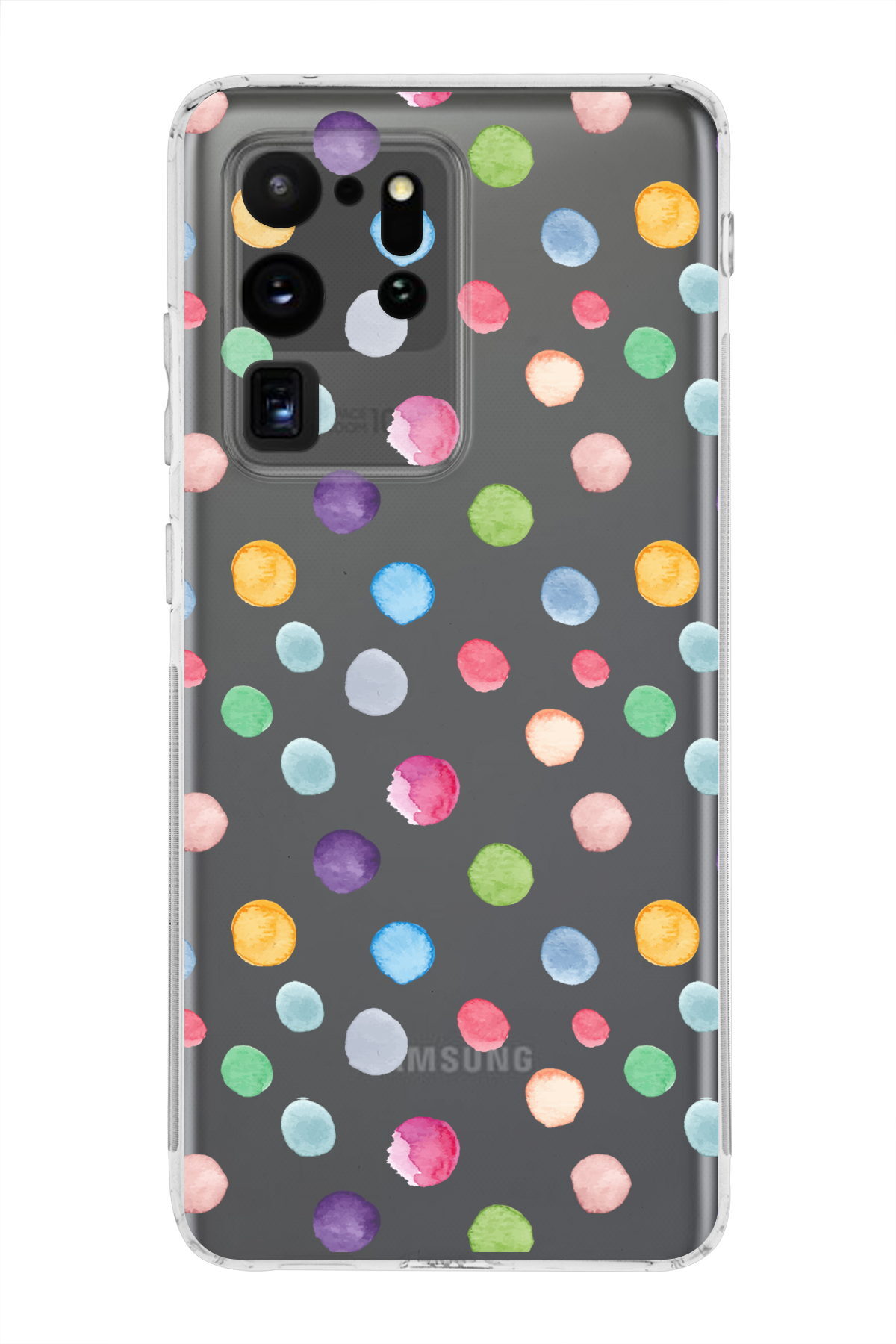 Samsung Galaxy S20 Ultra ile Uyumlu 1mm Slim Fit Water Color 6 Baskılı Şeffaf  Kılıf