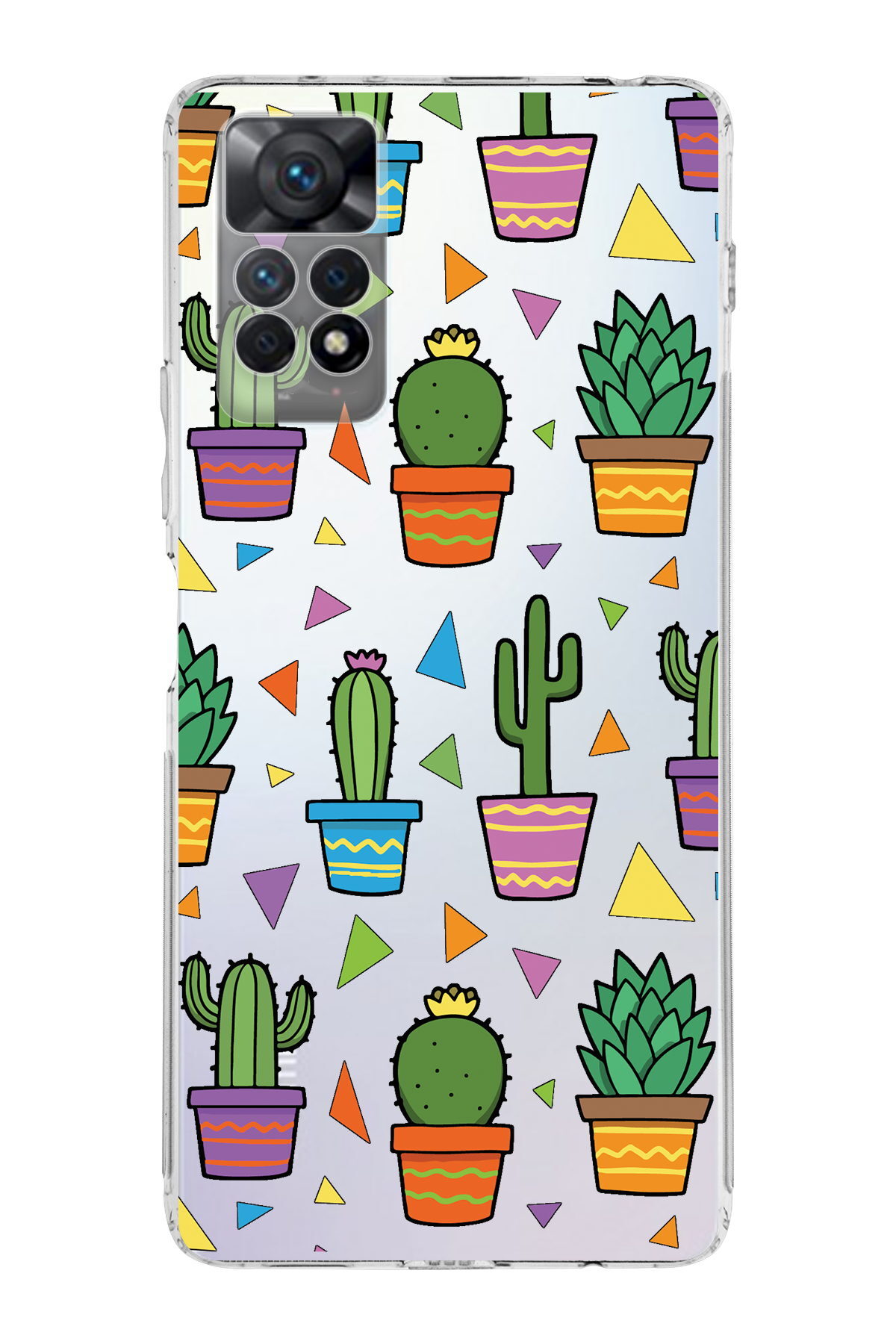 Xiaomi Redmi Note 11 Pro 5G ile Uyumlu 1mm Slim Fit Water Color 4 Baskılı Şeffaf  Kılıf