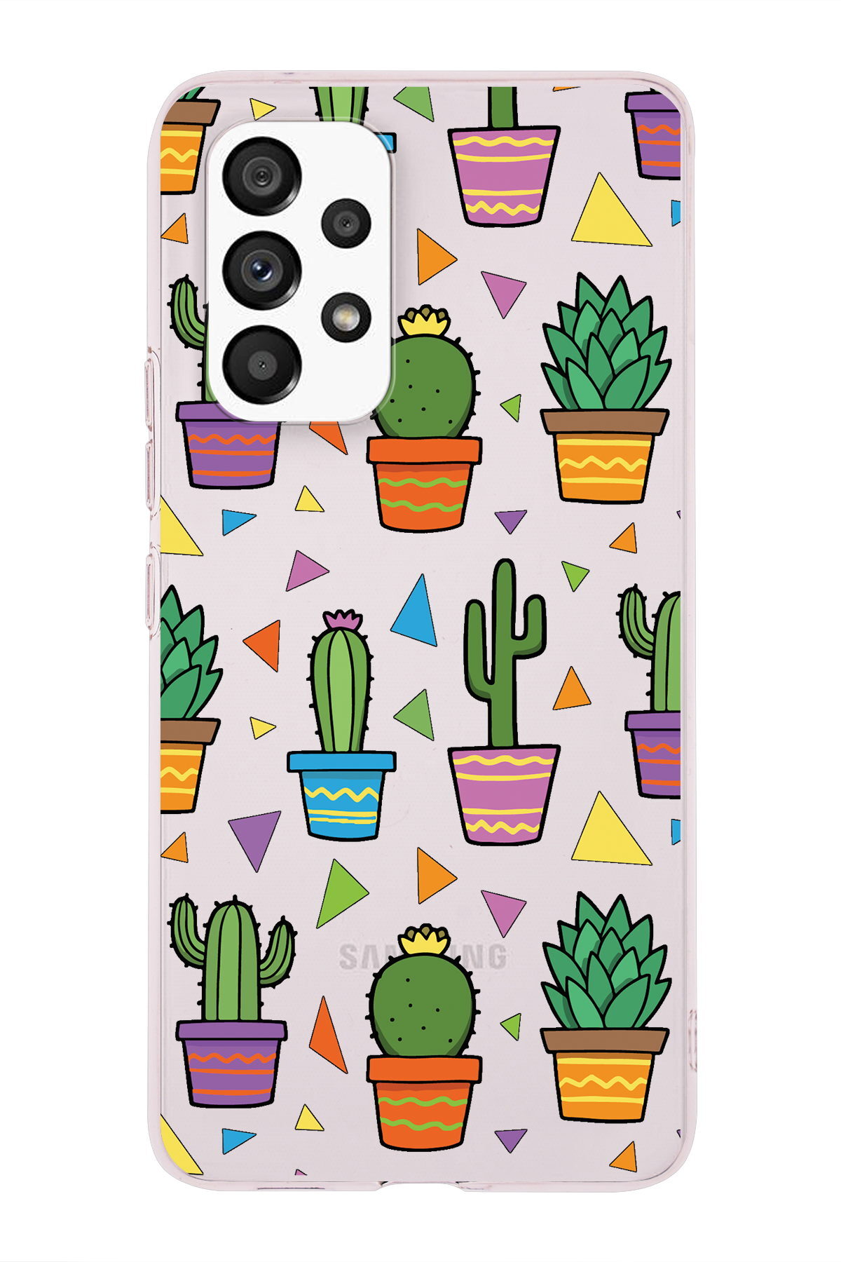 Samsung Galaxy A33 ile Uyumlu 1mm Slim Fit Water Color 4 Baskılı Şeffaf  Kılıf