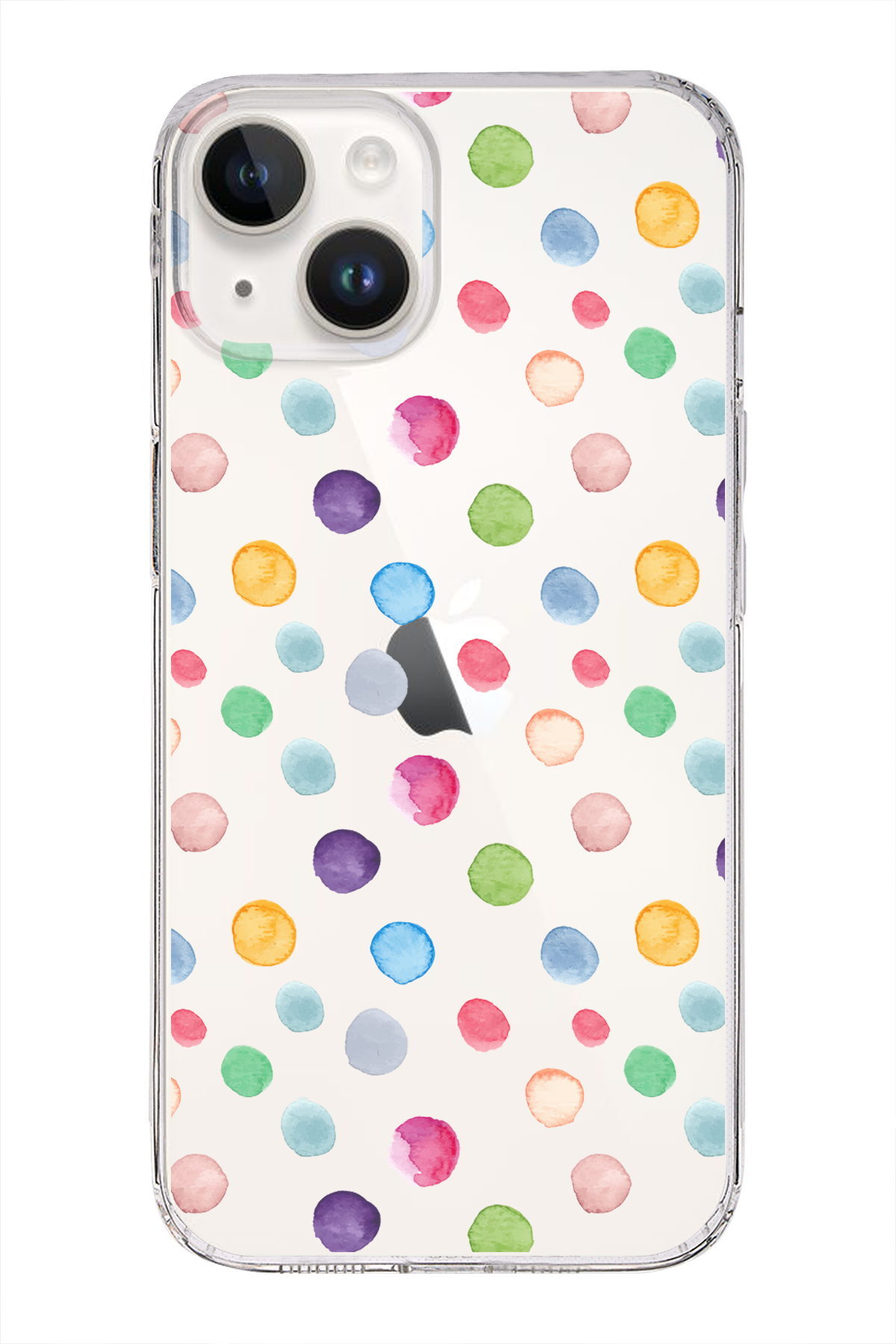 Apple  iPhone 14 ile Uyumlu 1mm Slim Fit Water Color 6 Baskılı Şeffaf  Kılıf
