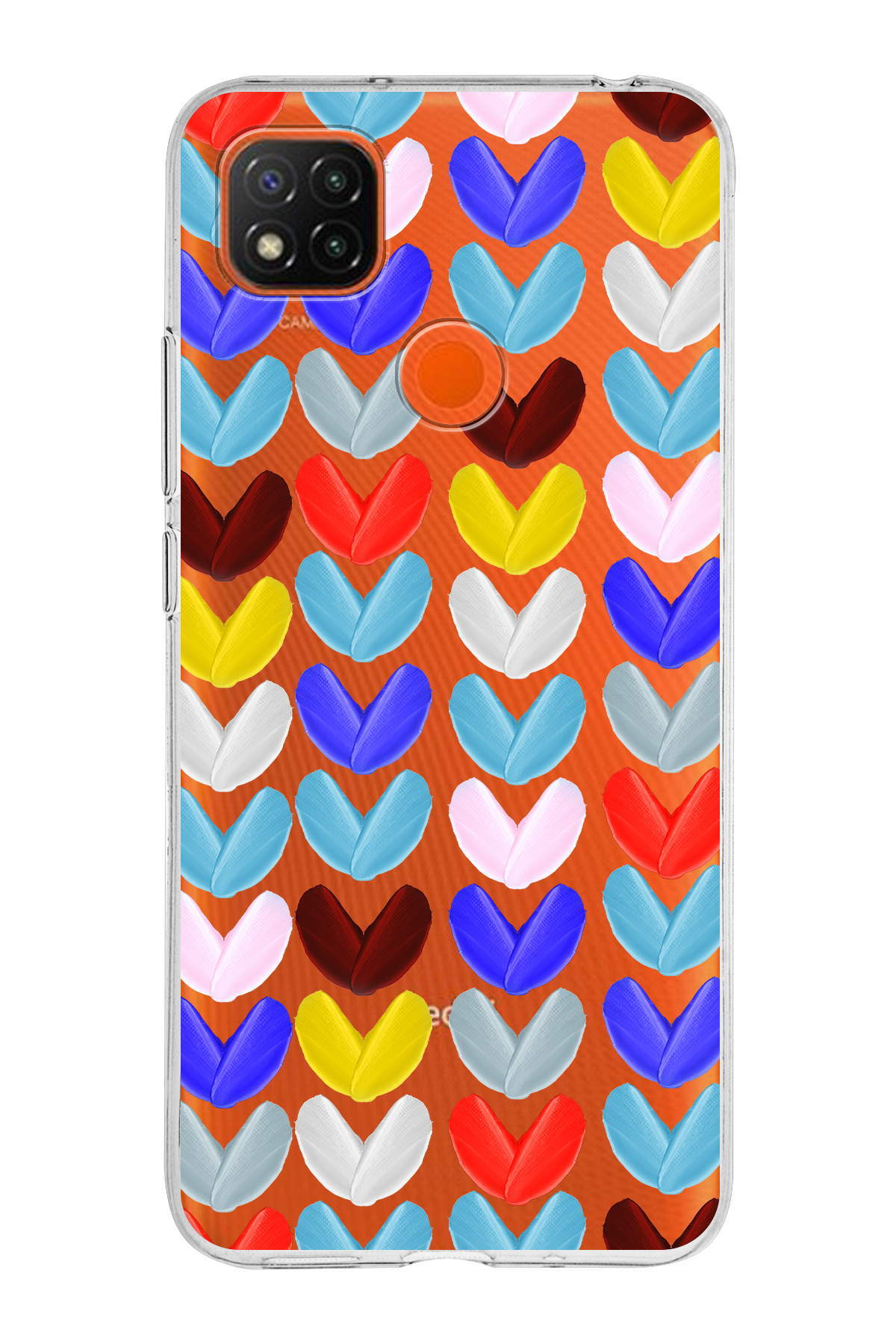 Xiaomi Redmi 9C ile Uyumlu 1mm Slim Fit Water Color 1 Baskılı Şeffaf  Kılıf