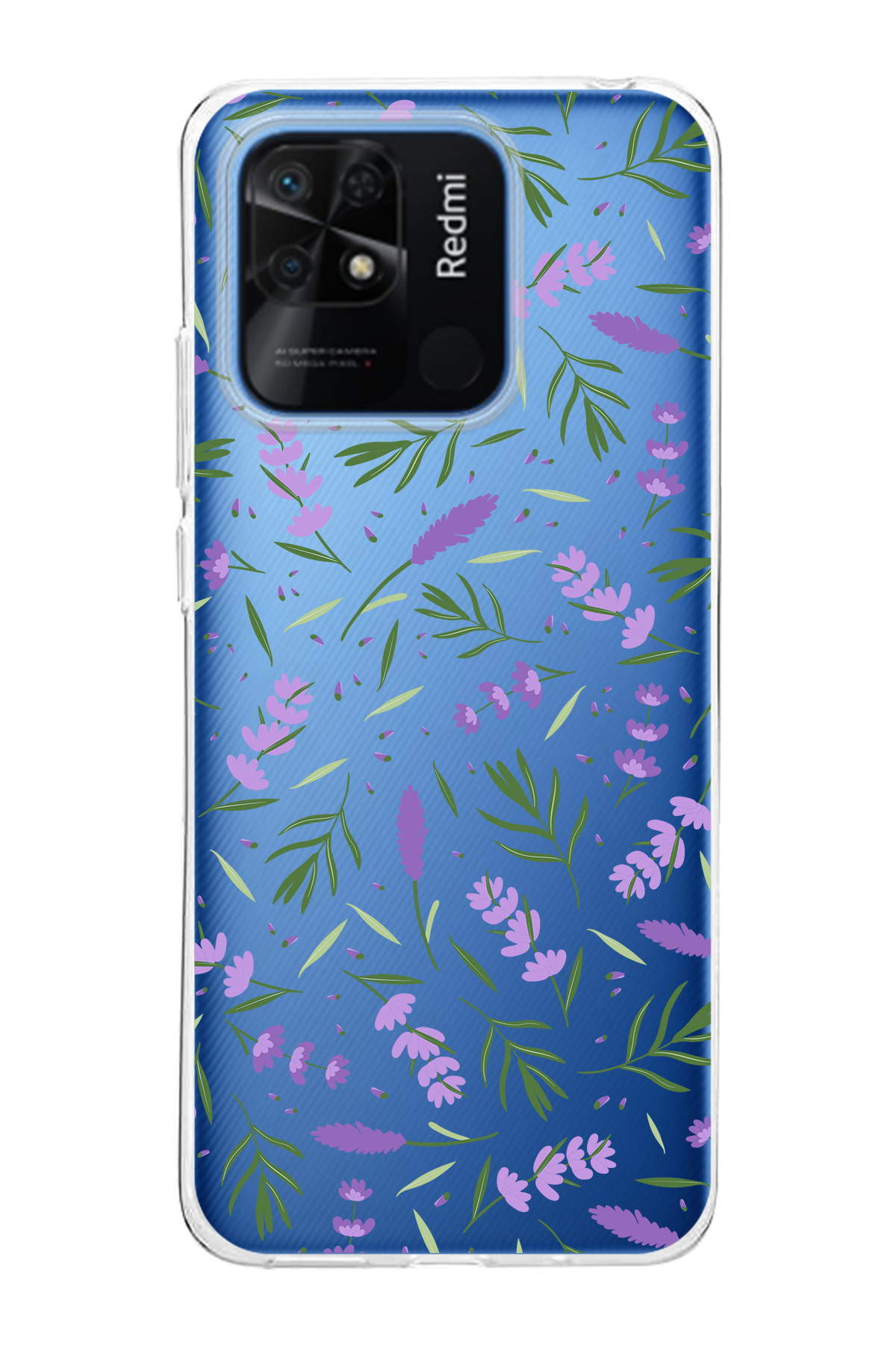 Xiaomi Redmi 10C ile Uyumlu 1mm Slim Fit Water Color 3 Baskılı Şeffaf  Kılıf