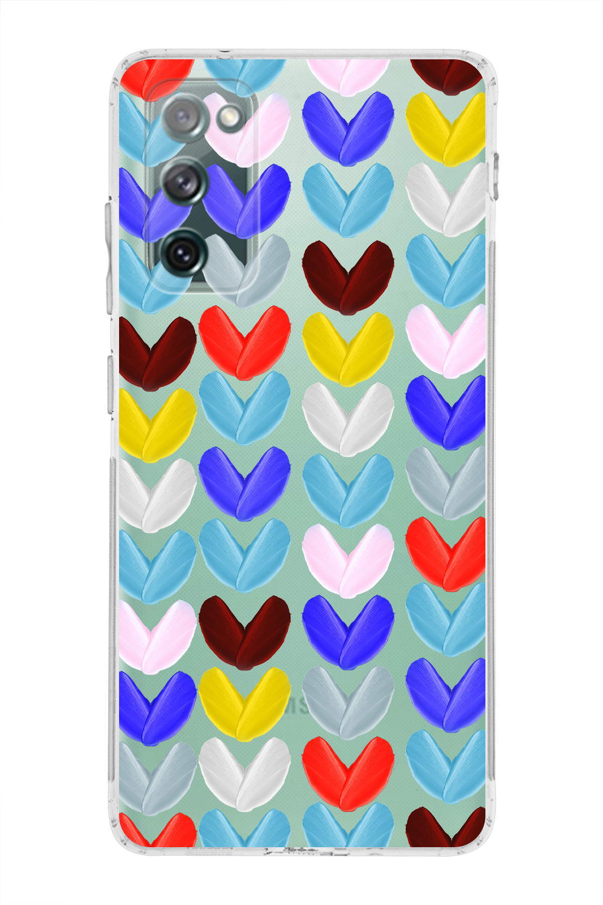 Samsung Galaxy S20 FE ile Uyumlu 1mm Slim Fit Water Color 1 Baskılı Şeffaf  Kılıf