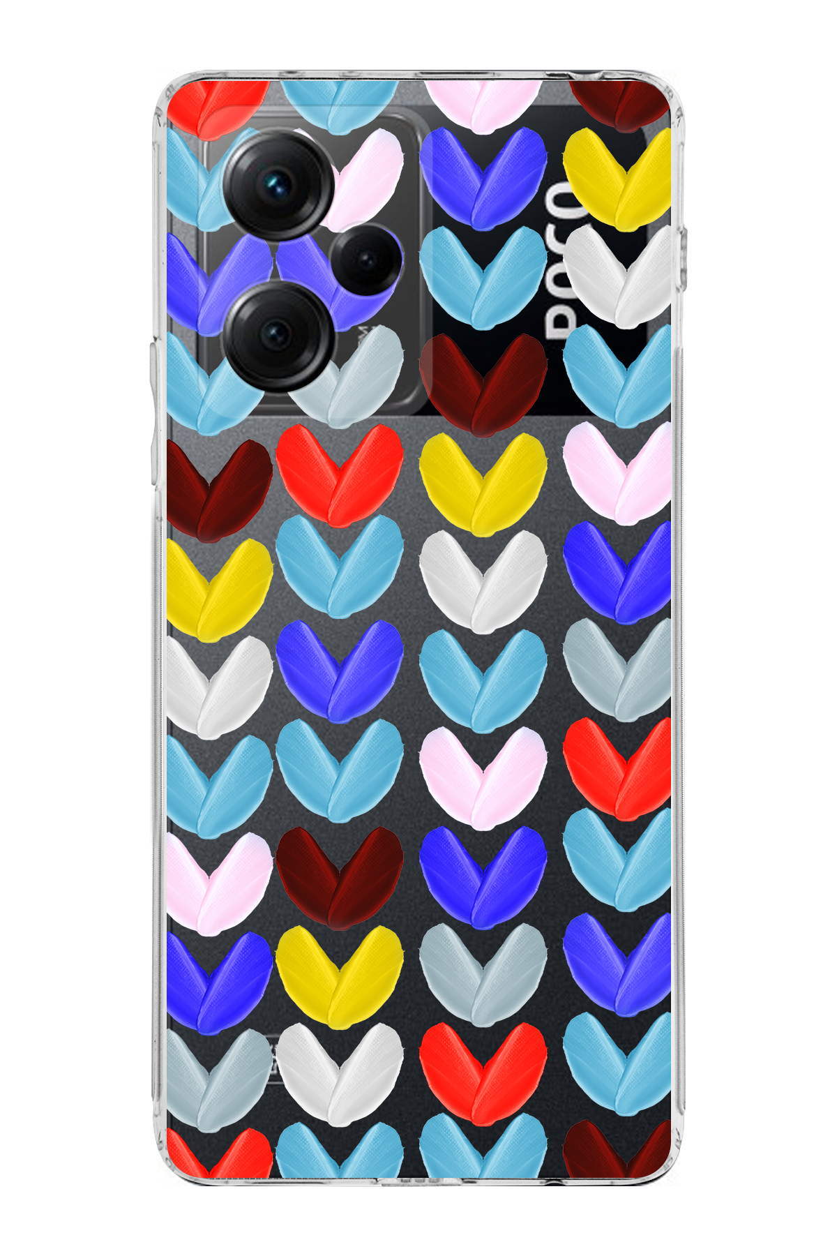 Xiaomi Poco X5 Pro ile Uyumlu 1mm Slim Fit Water Color 1 Baskılı Şeffaf  Kılıf