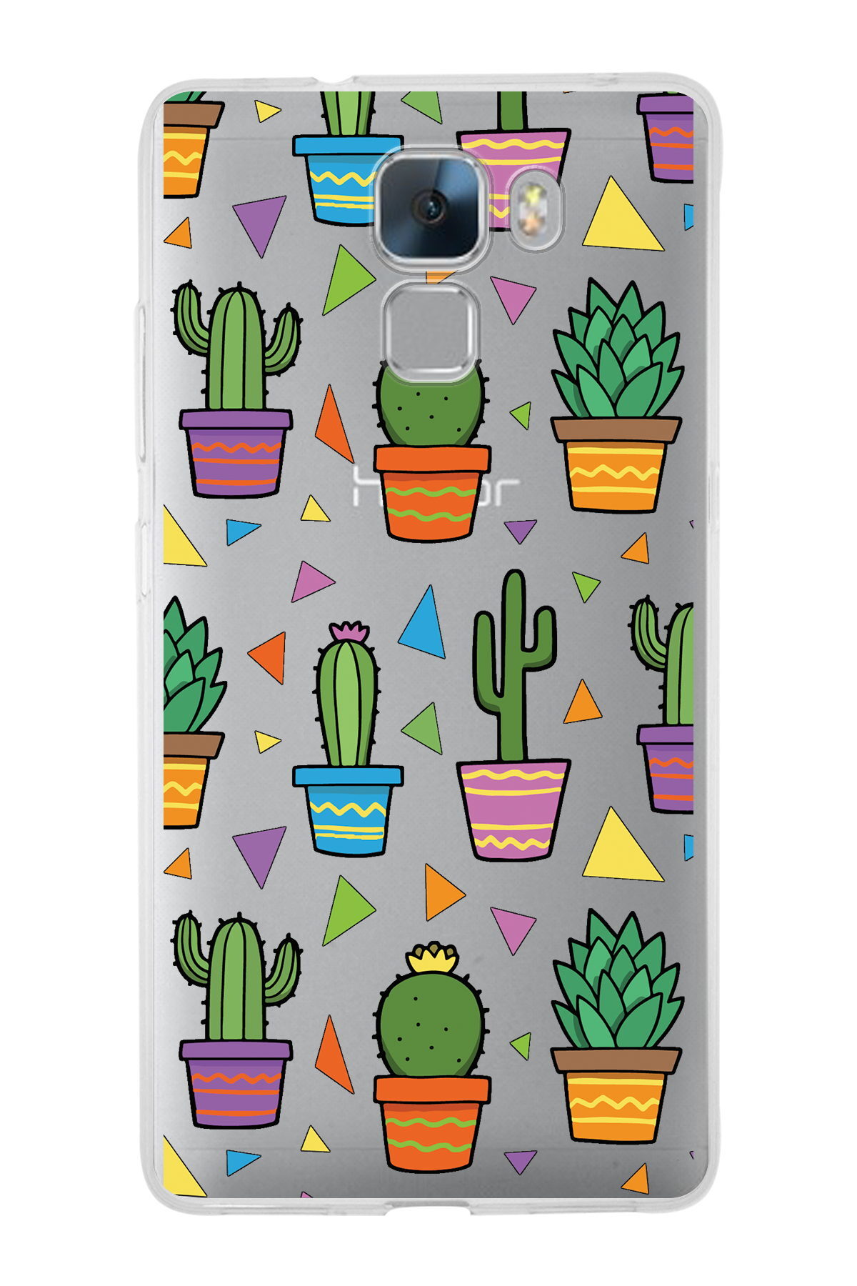 Huawei Honor 7 ile Uyumlu 1mm Slim Fit Water Color 4 Baskılı Şeffaf  Kılıf