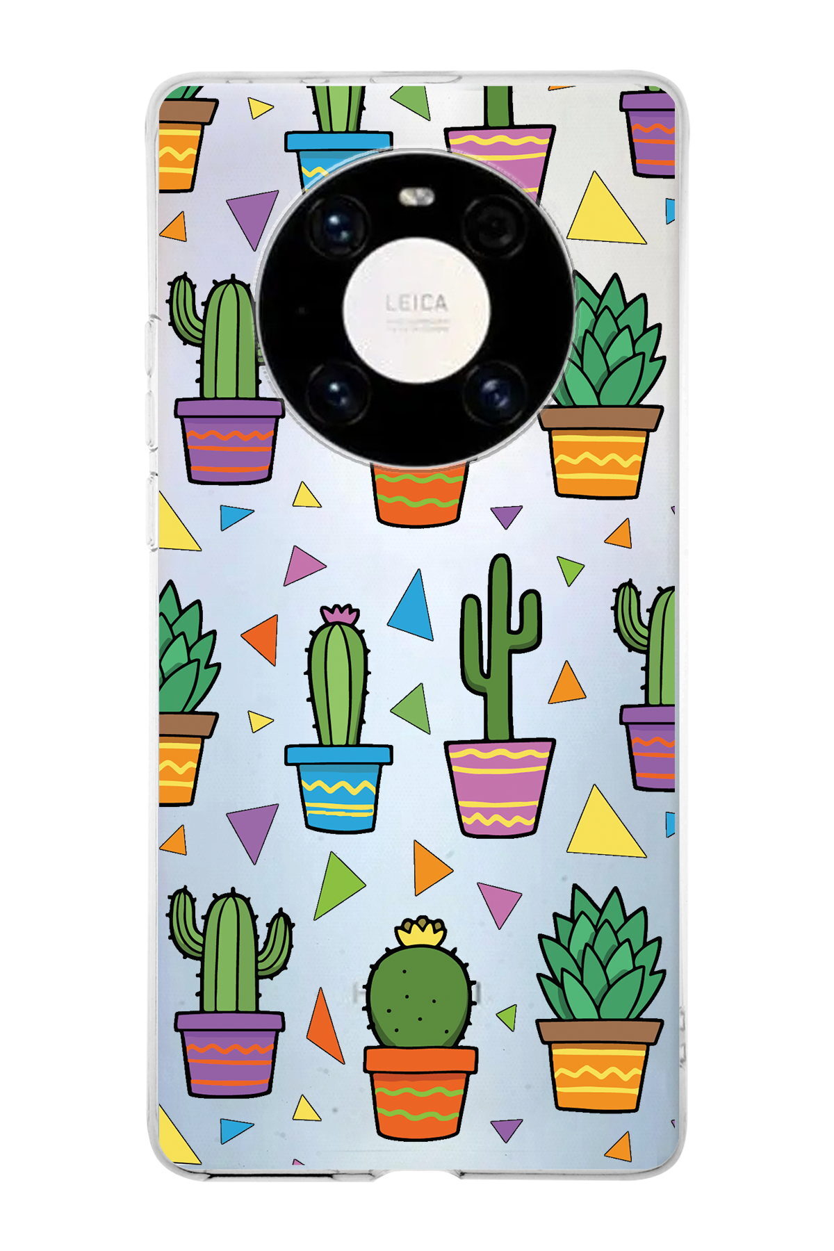 Huawei Mate 40 Pro ile Uyumlu 1mm Slim Fit Water Color 4 Baskılı Şeffaf  Kılıf