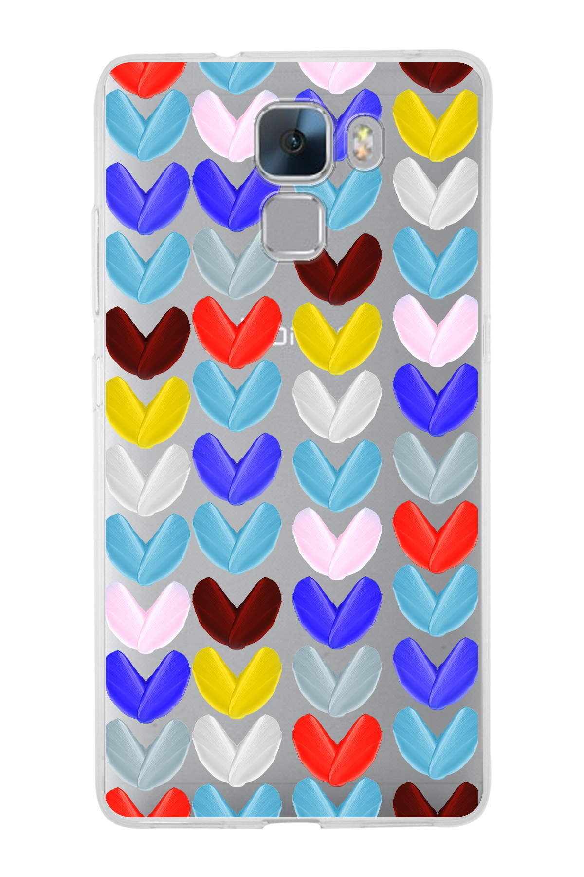 Huawei Honor 7 ile Uyumlu 1mm Slim Fit Water Color 1 Baskılı Şeffaf  Kılıf