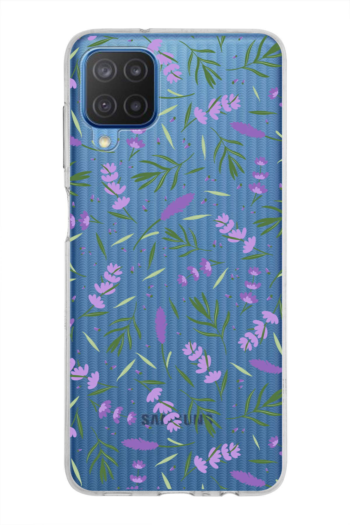 Samsung Galaxy M12 ile Uyumlu 1mm Slim Fit Water Color 3 Baskılı Şeffaf  Kılıf