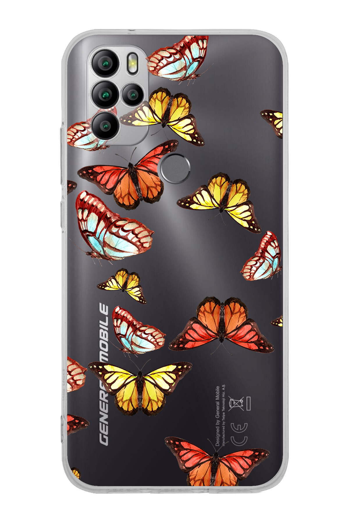 GM 21 Pro New Edition ile Uyumlu 1mm Slim Fit Water Color 2 Baskılı Silikon Şeffaf Kılıf