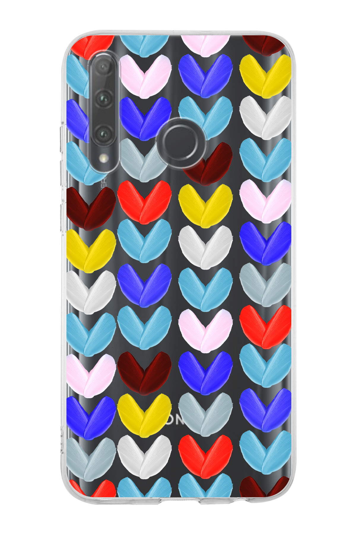 Huawei Honor 20 Lite ile Uyumlu 1mm Slim Fit Water Color 1 Baskılı Şeffaf  Kılıf