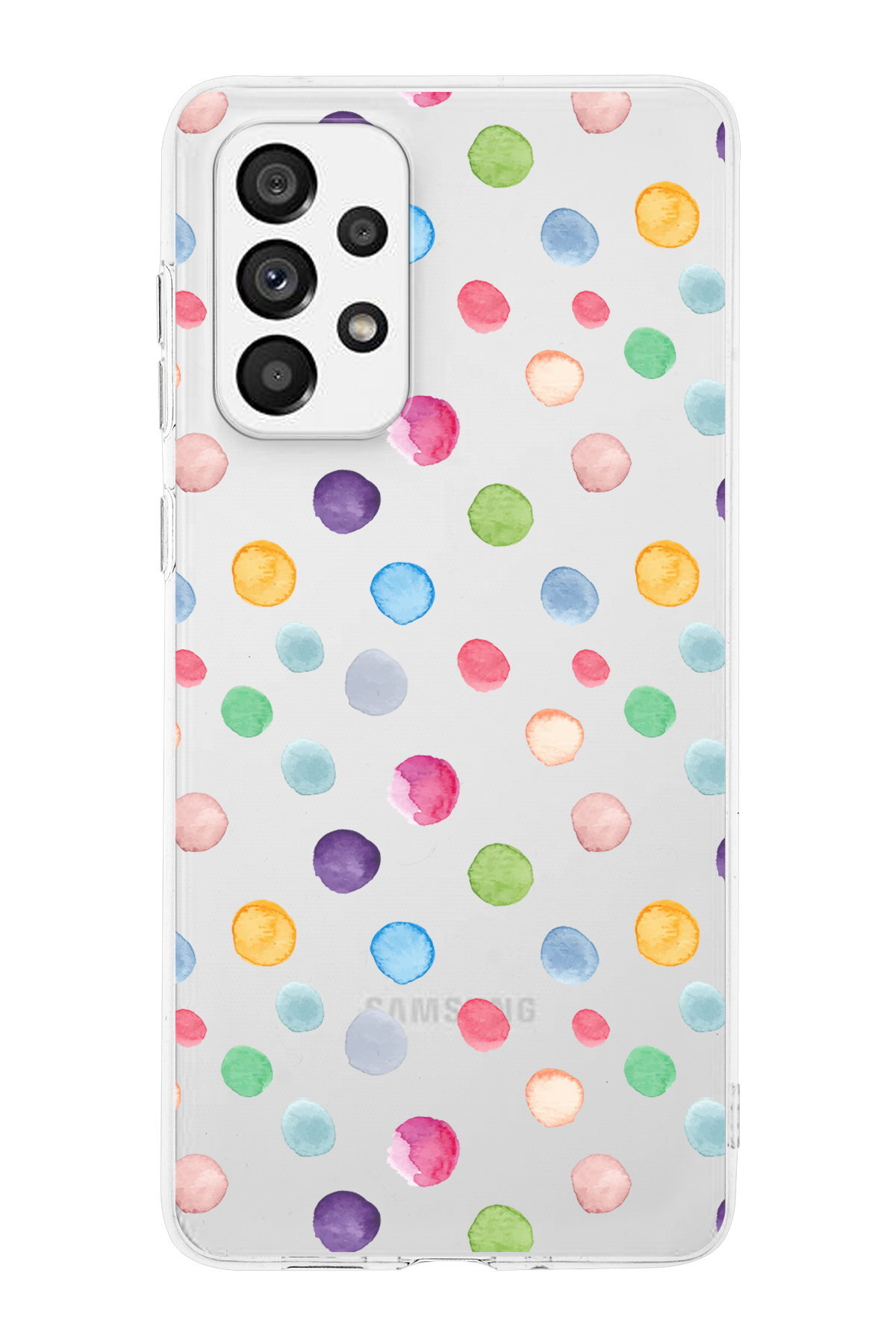 Samsung Galaxy A73 ile Uyumlu 1mm Slim Fit Water Color 6 Baskılı Şeffaf  Kılıf