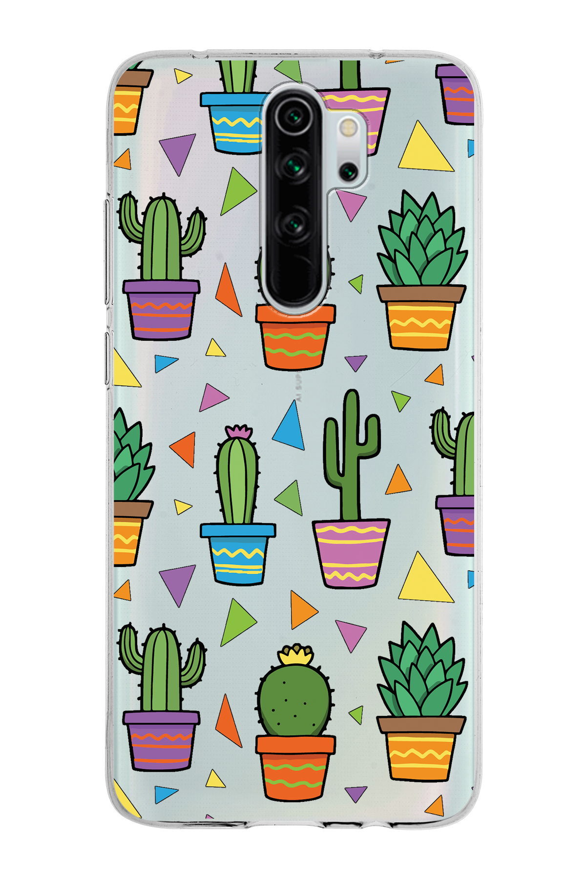 Xiaomi Redmi Note 8 Pro ile Uyumlu 1mm Slim Fit Water Color 4 Baskılı Şeffaf  Kılıf