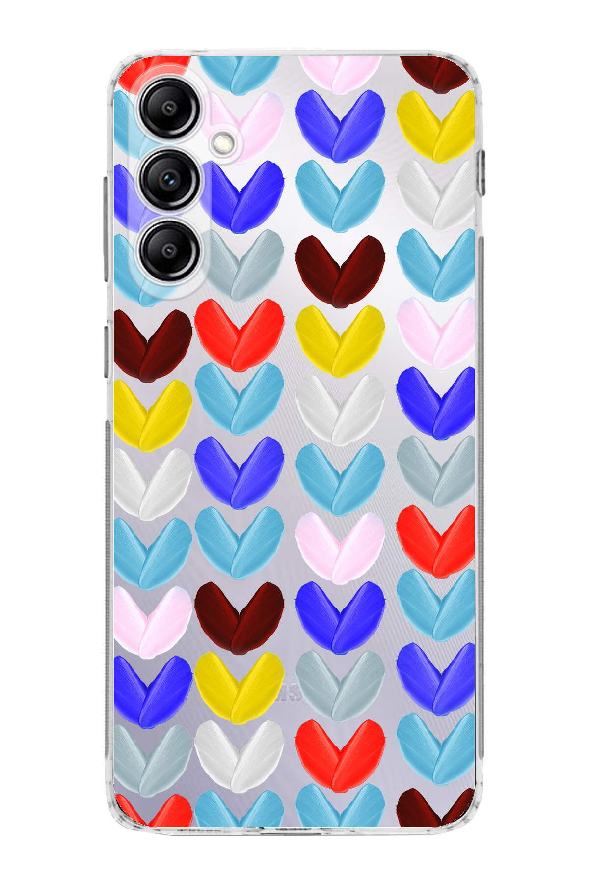 Samsung Galaxy A14 ile Uyumlu 1mm Slim Fit Water Color 1 Baskılı Şeffaf  Kılıf