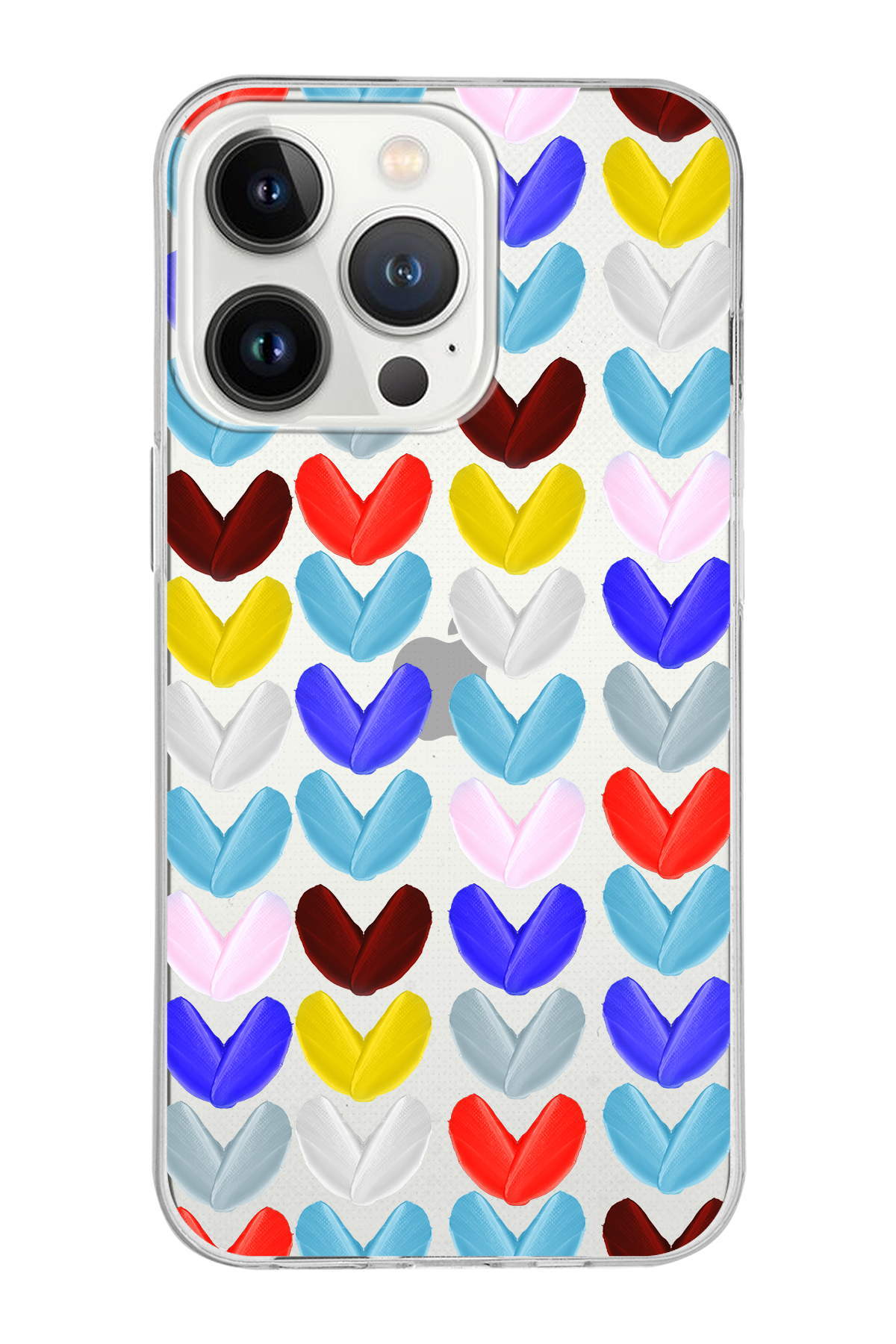 Apple  iPhone 13 Pro ile Uyumlu 1mm Slim Fit Water Color 1 Baskılı Şeffaf  Kılıf