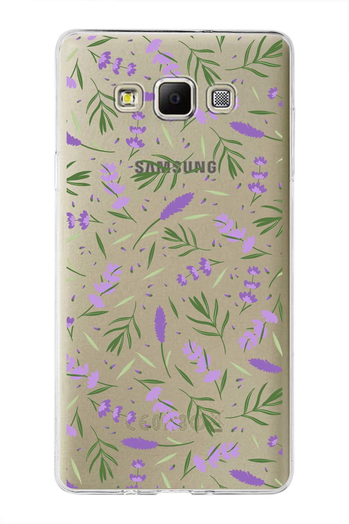 Samsung Galaxy A7 ile Uyumlu 1mm Slim Fit Water Color 3 Baskılı Şeffaf  Kılıf