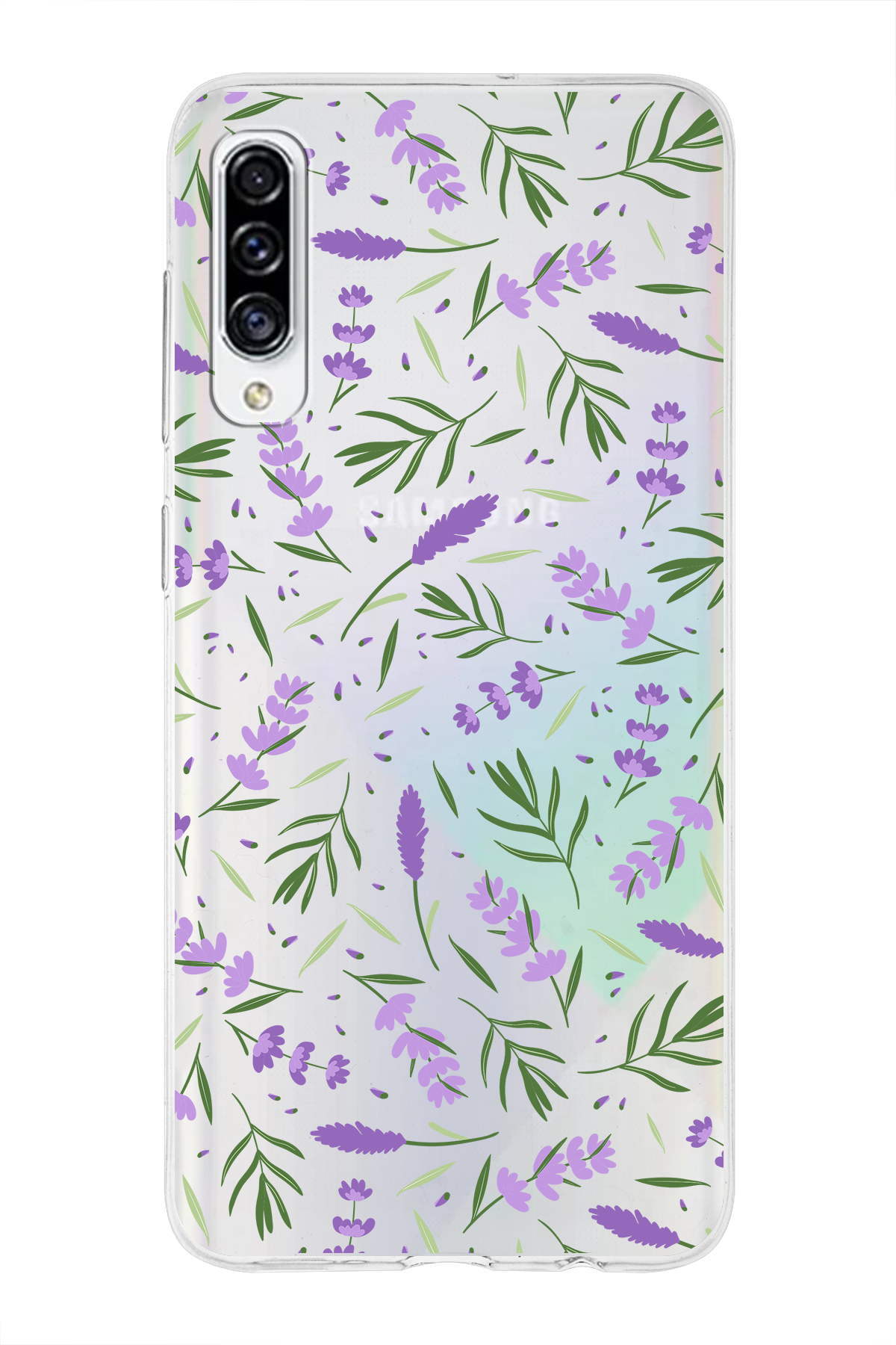 Samsung Galaxy A30s ile Uyumlu 1mm Slim Fit Water Color 3 Baskılı Şeffaf  Kılıf