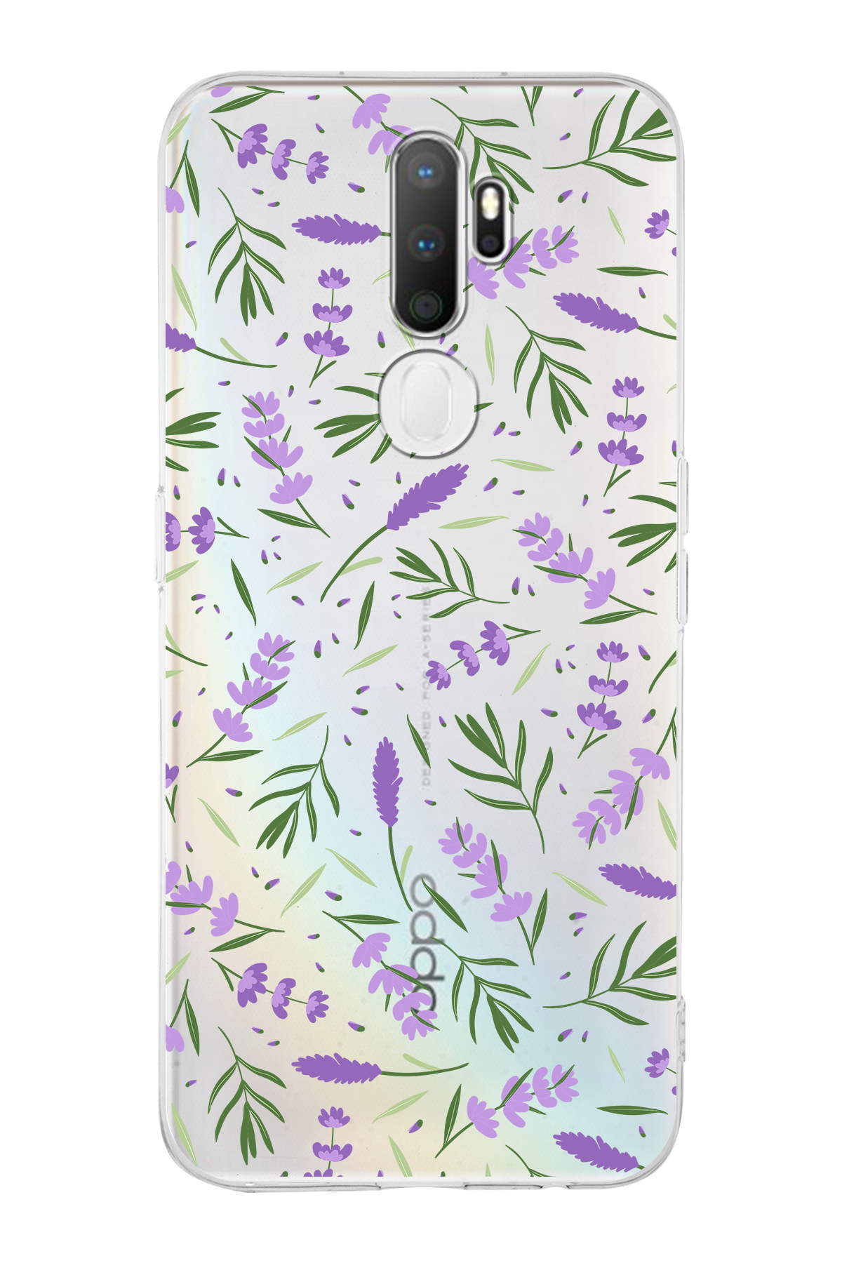 Oppo A9 2020  ile Uyumlu 1mm Slim Fit Water Color 3 Baskılı Şeffaf  Kılıf
