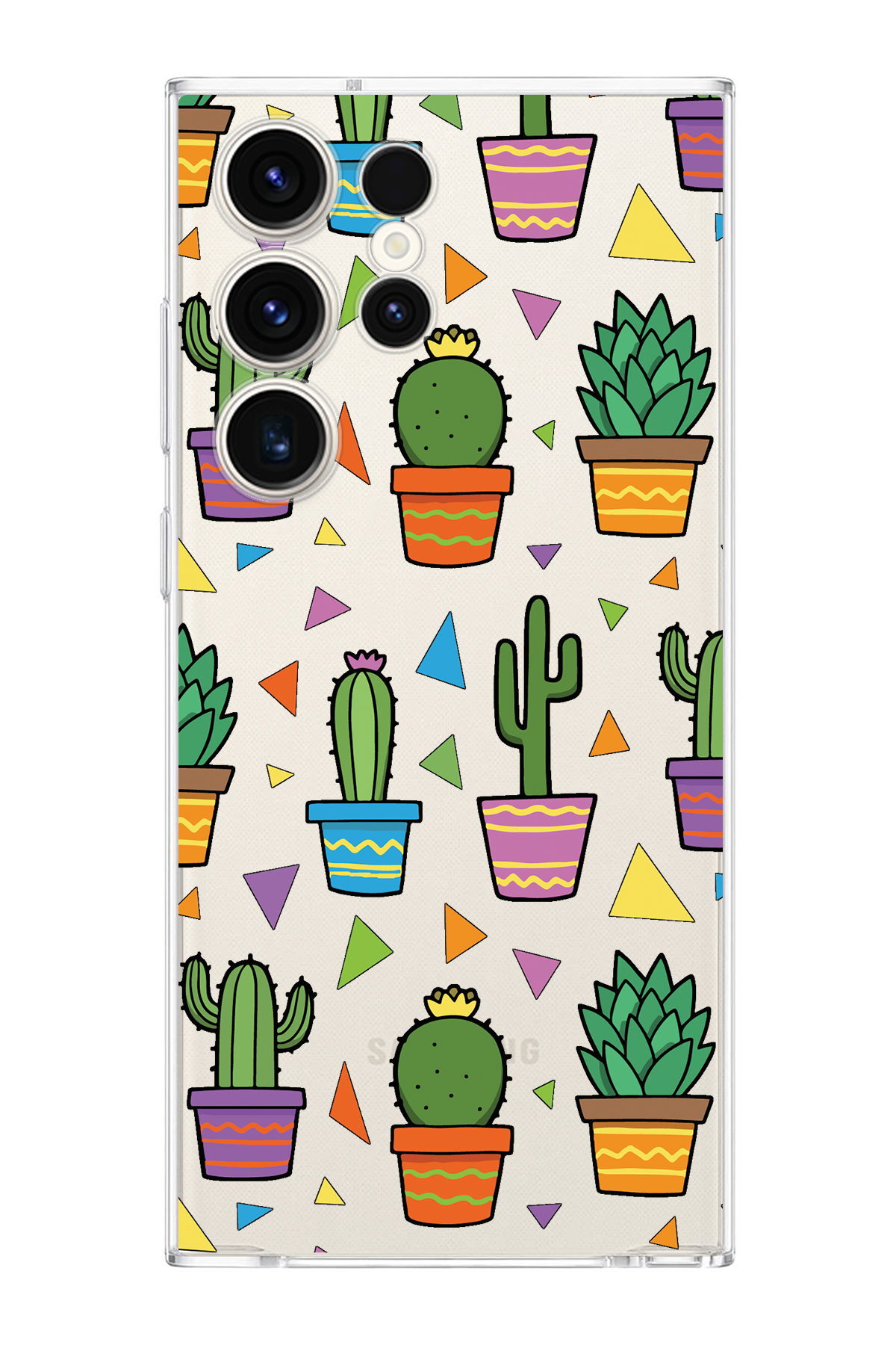 Samsung Galaxy S23 Ultra ile Uyumlu 1mm Slim Fit Water Color 4 Baskılı Şeffaf  Kılıf