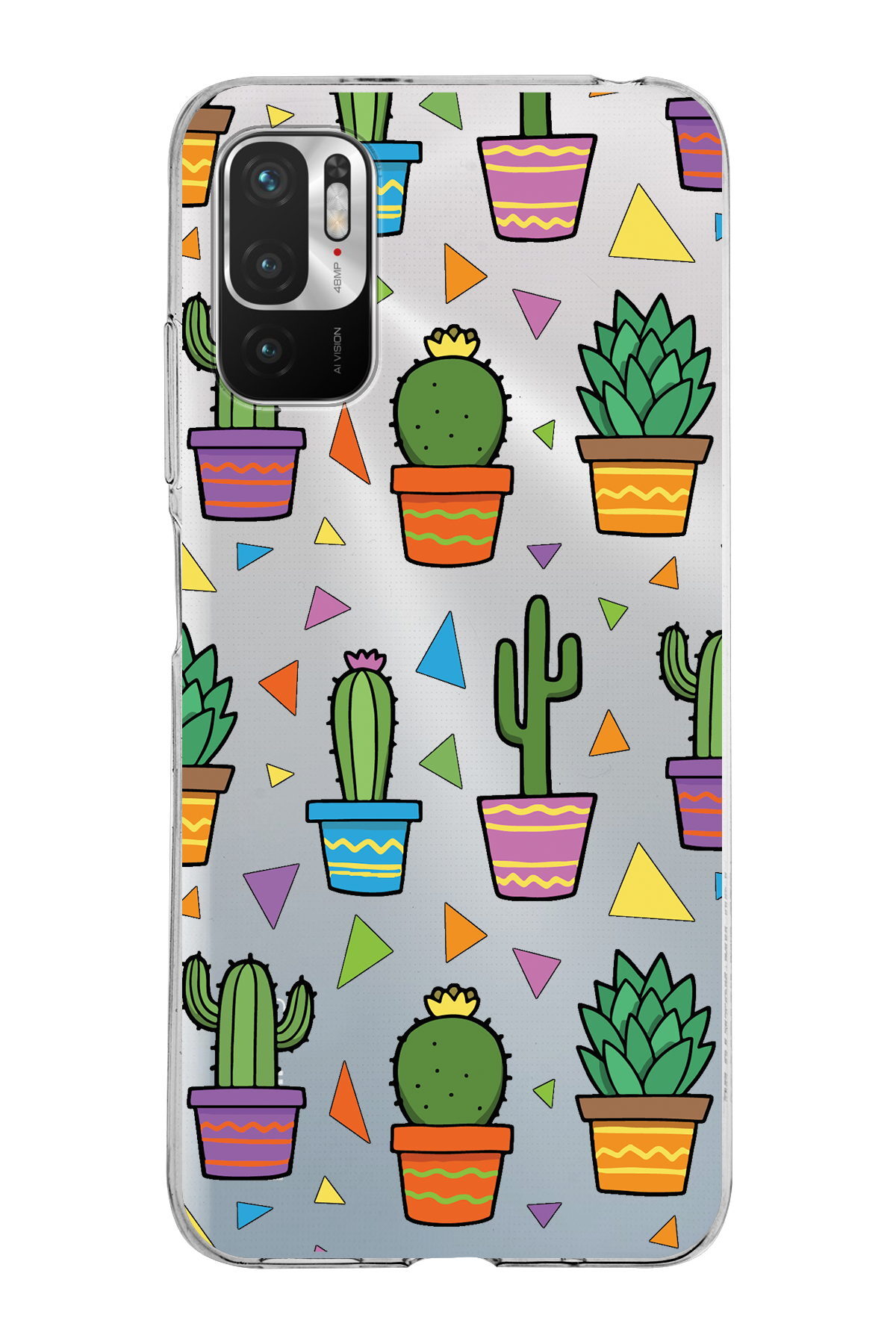 Xiaomi Redmi Note 10 5G ile Uyumlu 1mm Slim Fit Water Color 4 Baskılı Şeffaf  Kılıf