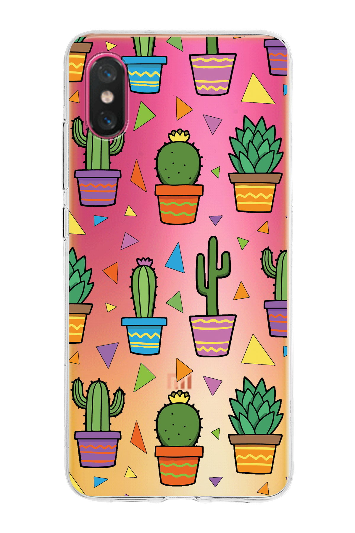 Xiaomi Mi 8 Pro ile Uyumlu 1mm Slim Fit Water Color 4 Baskılı Şeffaf  Kılıf