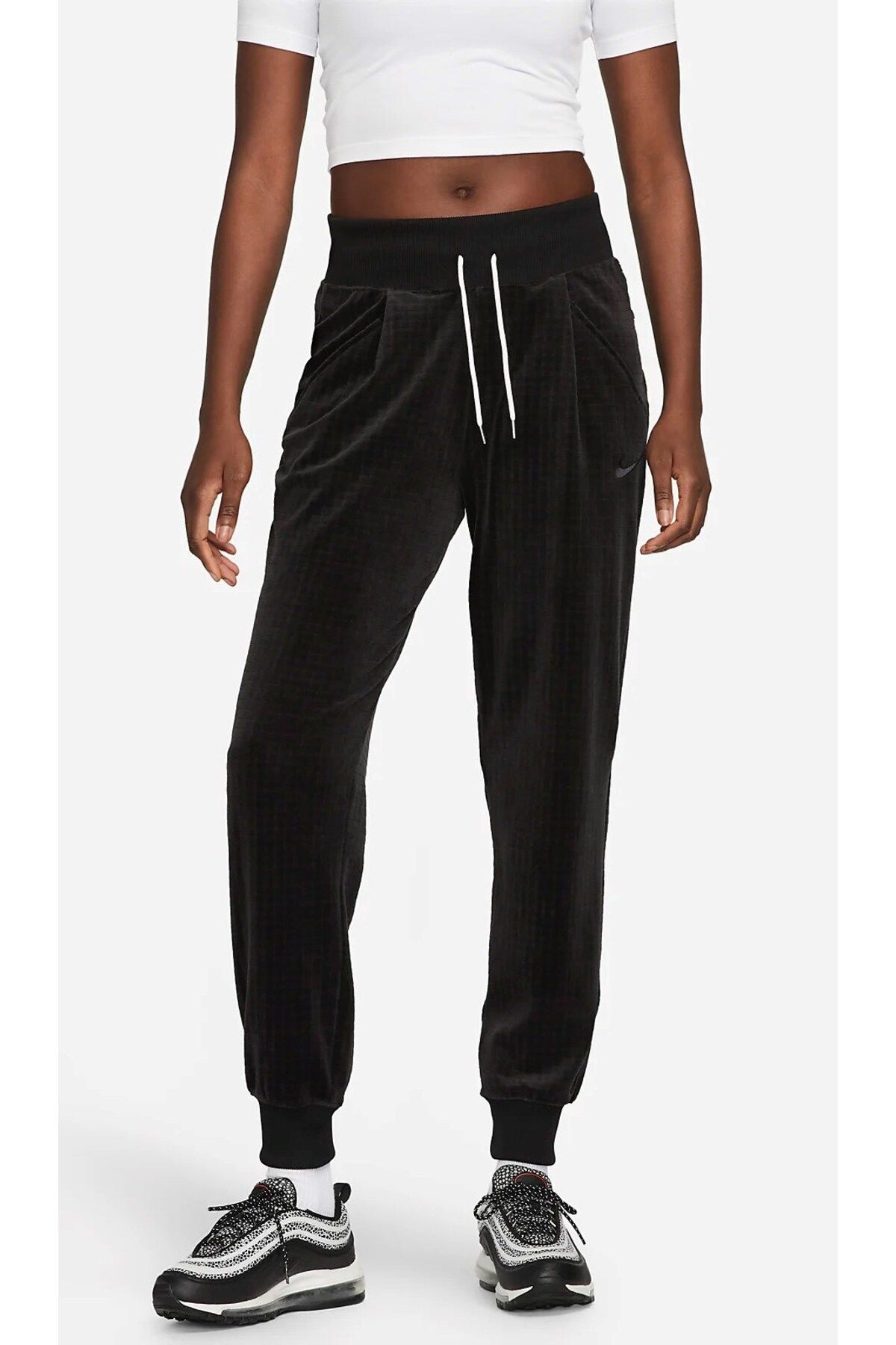 Nike Velour High Rise Jogger Women s Sweatpants DV7820 010 Trendyol