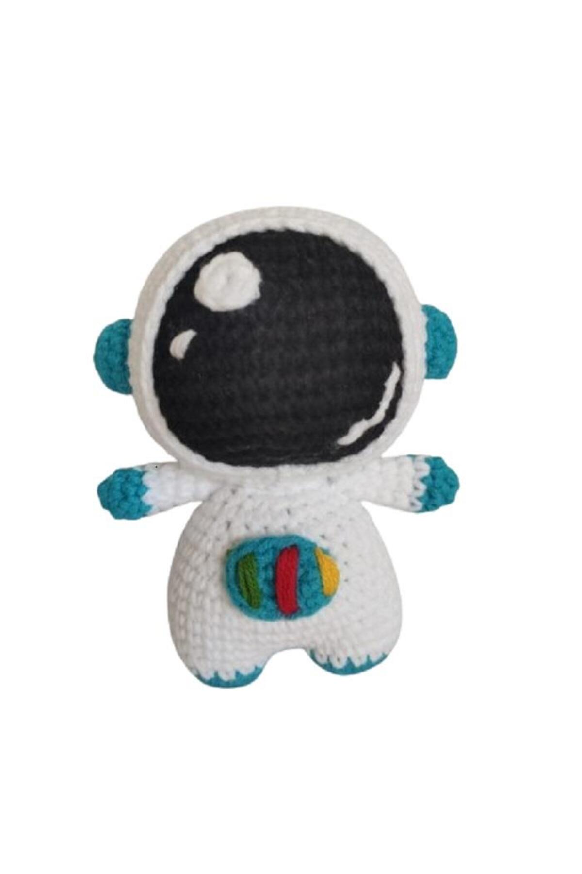 Maskot Şirin Astronot Amigurumi Organik Oyuncak