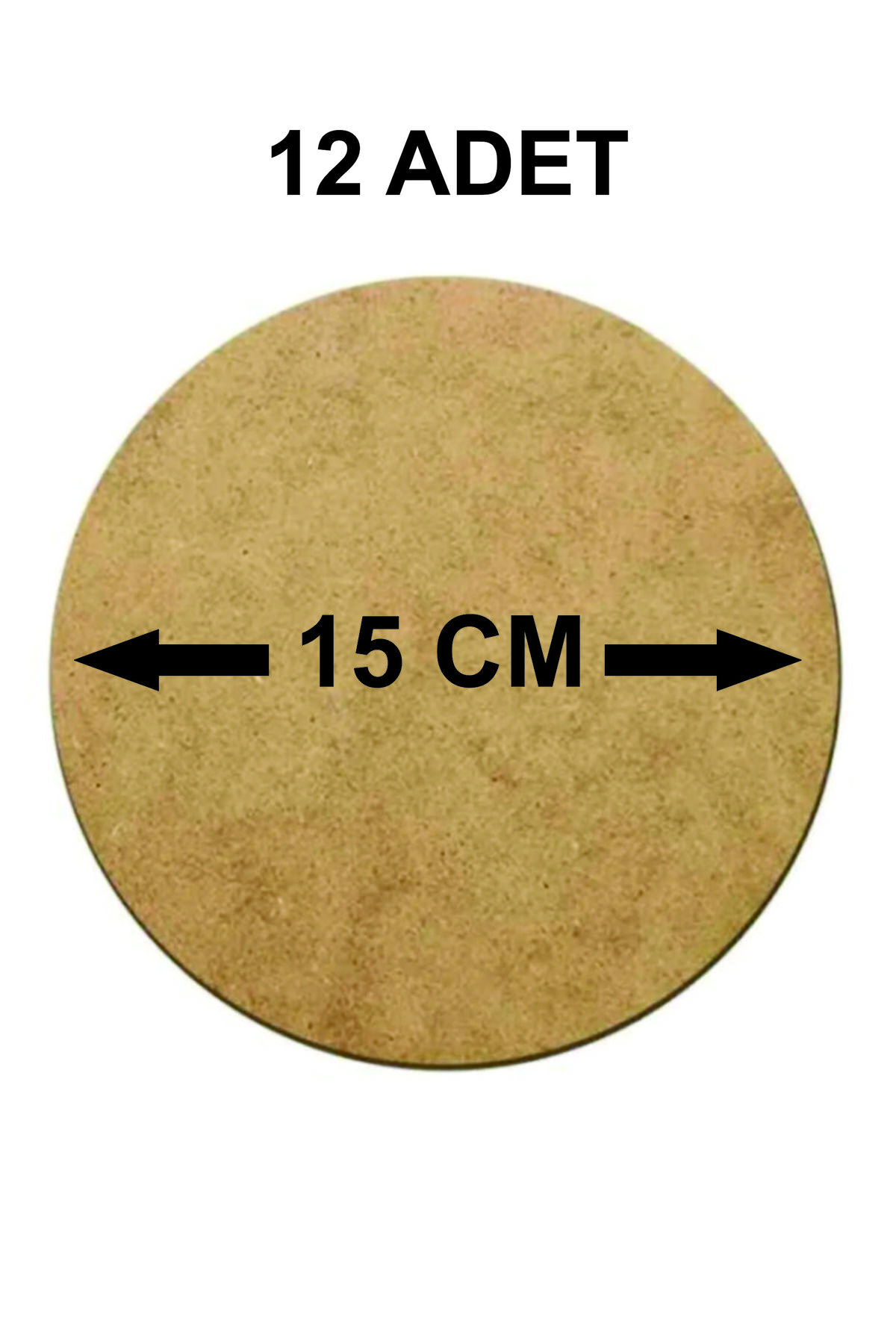 Underplate Plate ( 12 Pieces ) 3 MM Raw Mdf 15 Cm Diameter Round Service Bottom Underplate