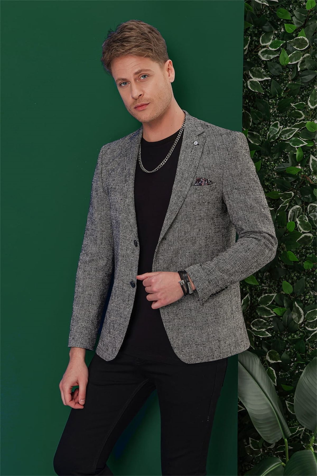 Efor C 635 Slim Fit Черная спортивная куртка C635Y11022