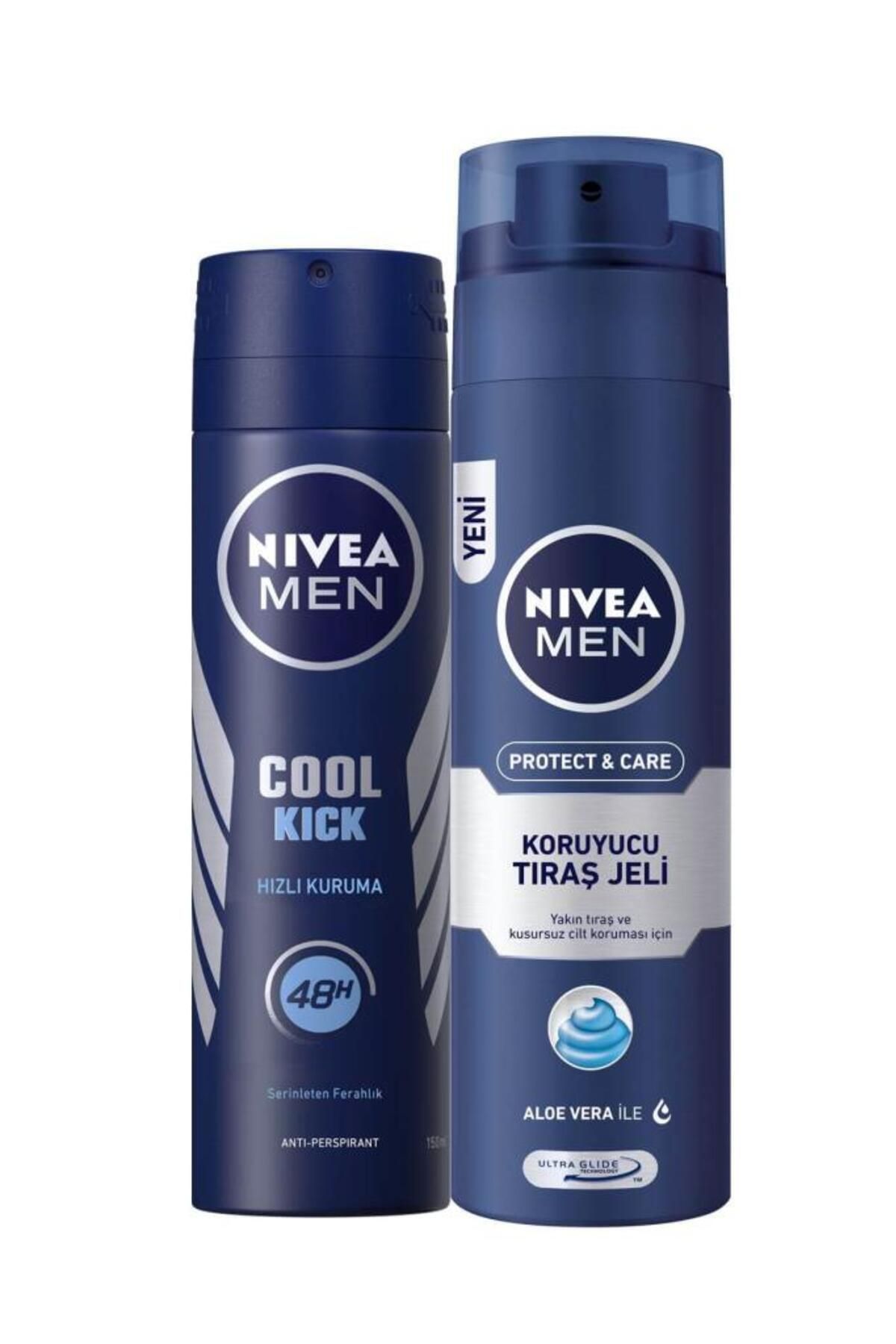 NIVEA Cool Kick Men's Deosprey 150 мл Гель для бритья для защиты и ухода 200 мл SET.NVE.025