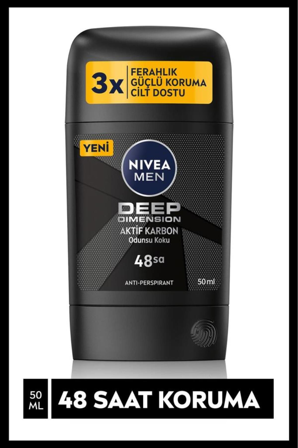 NIVEA Men Мужской дезодорант-стик Deep Dimension, защита от пота, 48 часов, 50 мл TYC00618530678