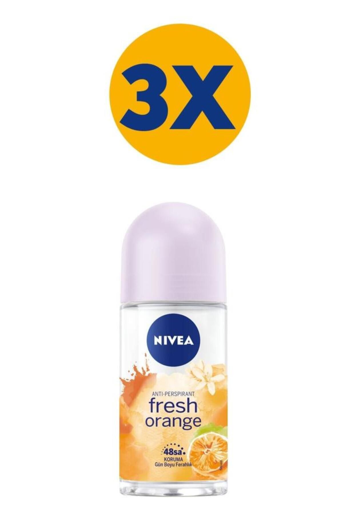 Женский шариковый дезодорант NIVEA Fresh Orange, 50 мл, защита от пота, 48 часов, аромат апельсина, 3 шт. SET.NVE.461