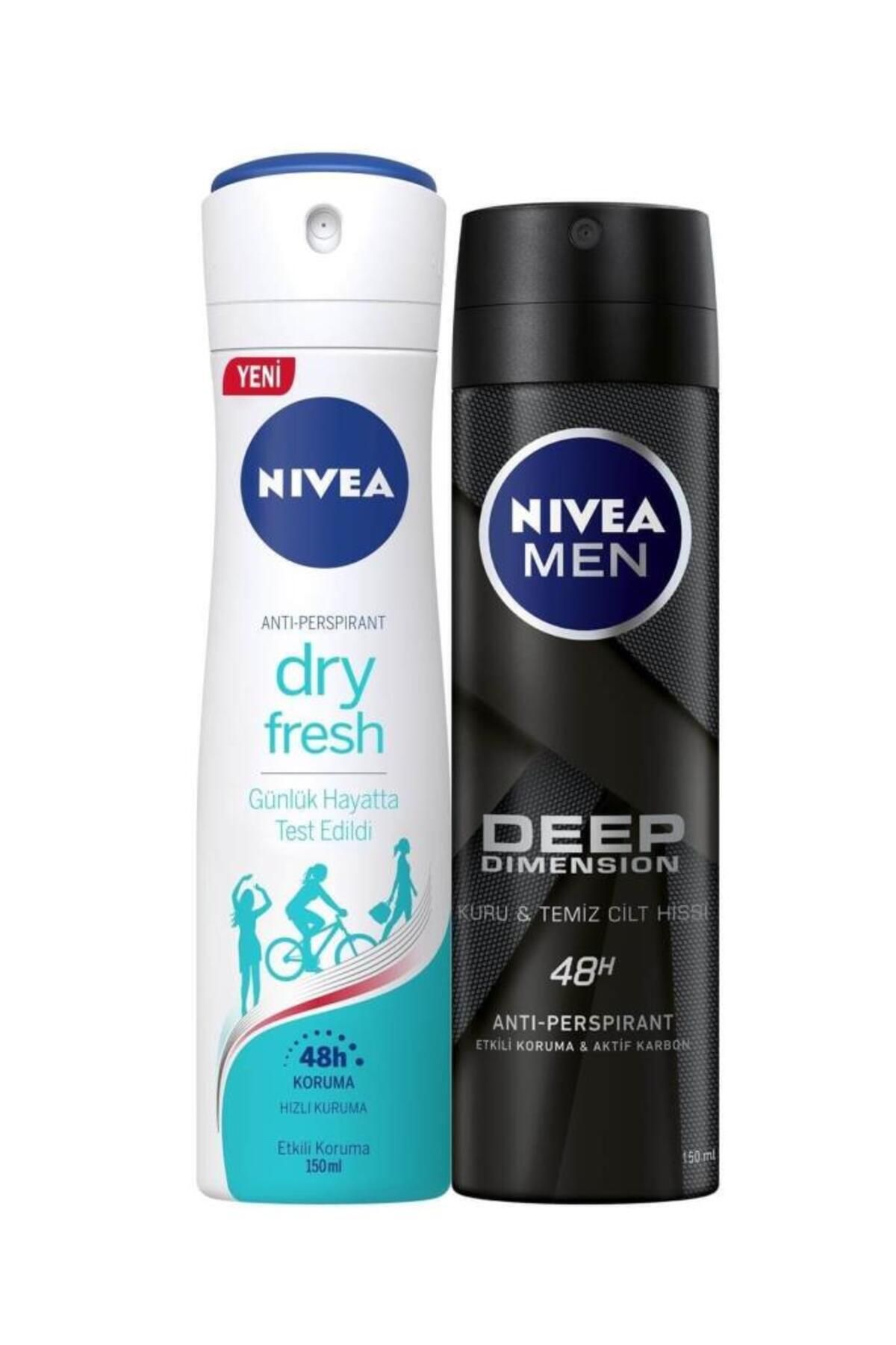 NIVEA Dry Fresh Deosprey 150 мл Deep Dimension Men's Deosprey 150 мл 2 шт. НАБОР.NVE.085