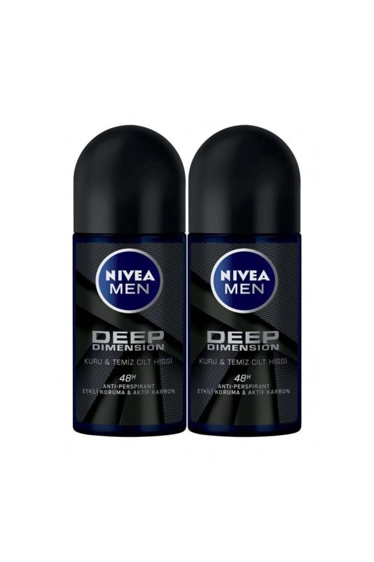 NIVEA Men Deep Dimension Шариковый дезодорант для мужчин, 50 мл, набор из 2 предметов SET.NVE.182