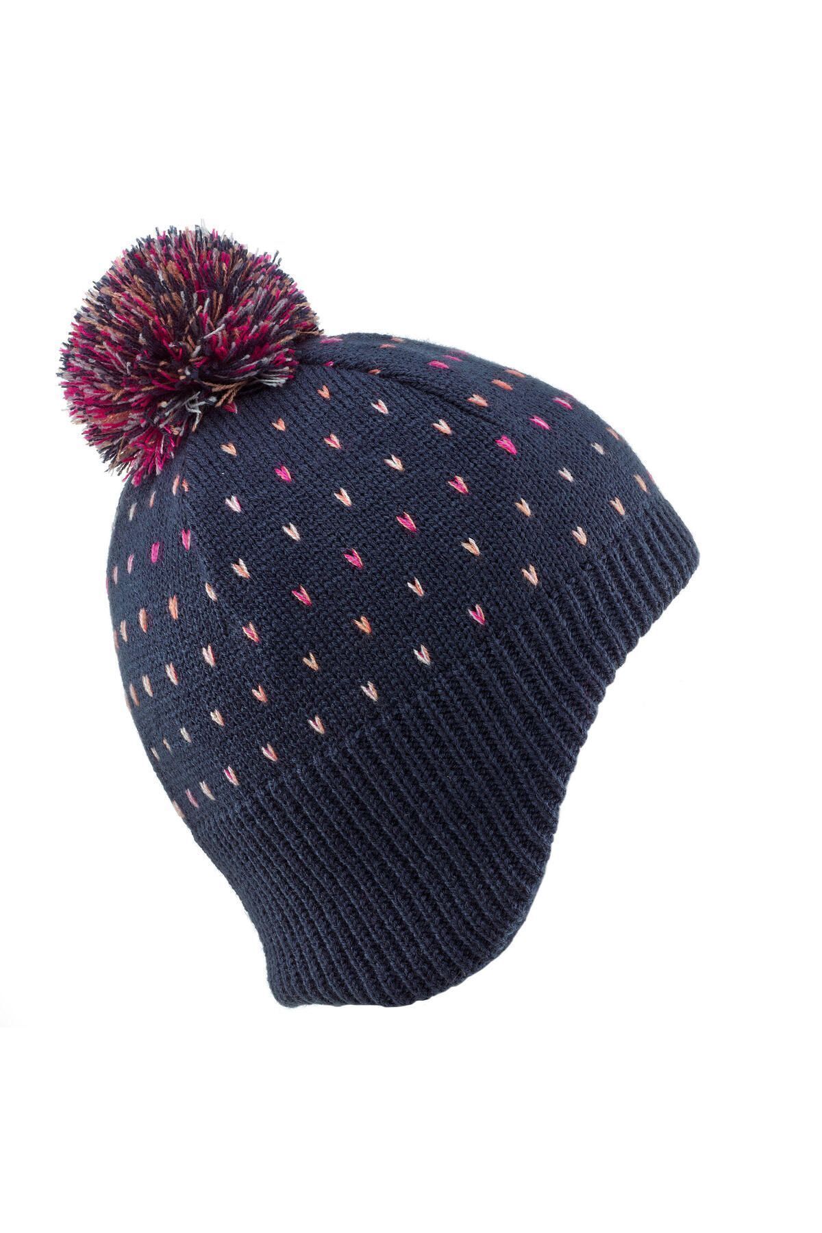 Decathlon-Wedze Children's Ski Cap - Navy Blue - Flap 2