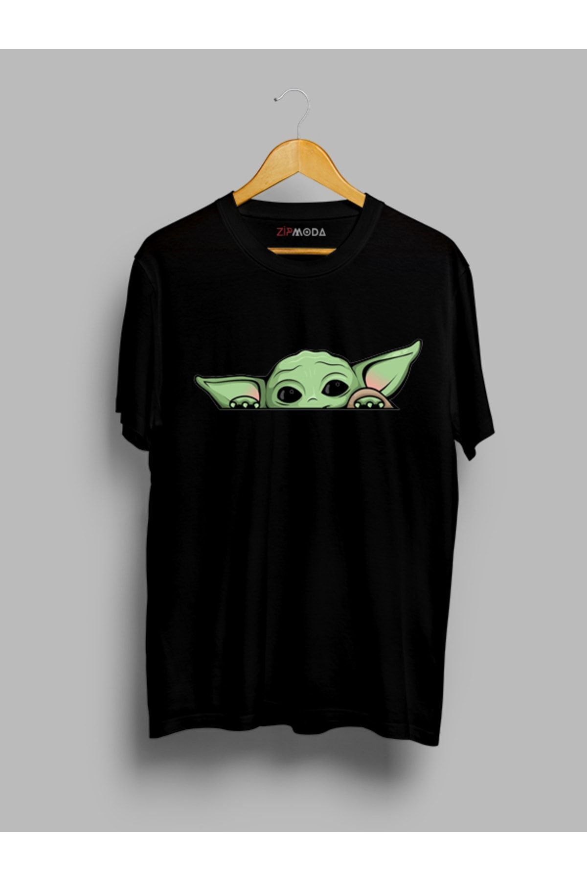Genel Markalar Oversize Baby Yoda Tasar m Bask l Ti ort T shirt Fiyat Yorumlar Trendyol