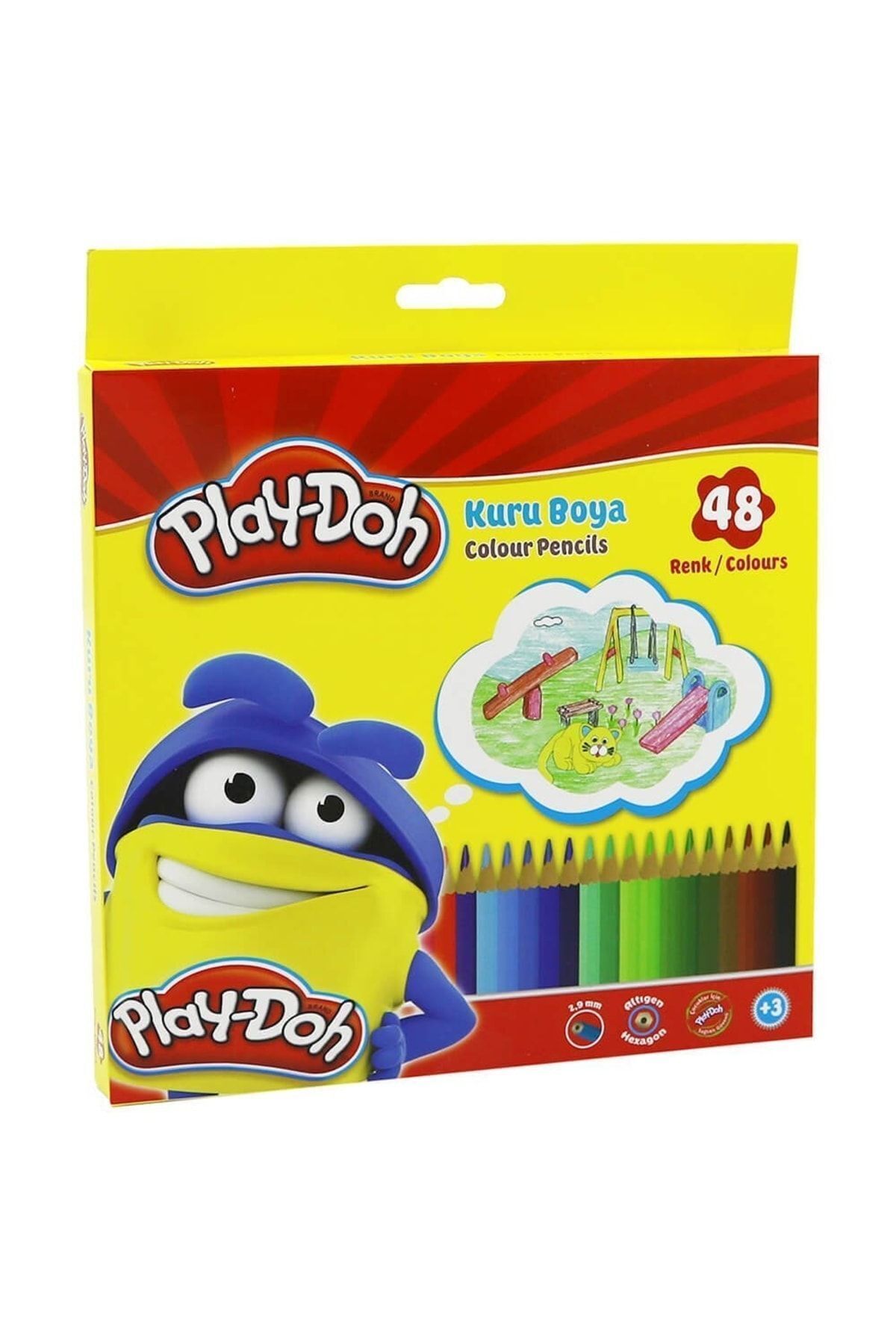 Play Doh Play-doh 48 Renk Altıgen Kuru Boya Kalemi Play-ku023